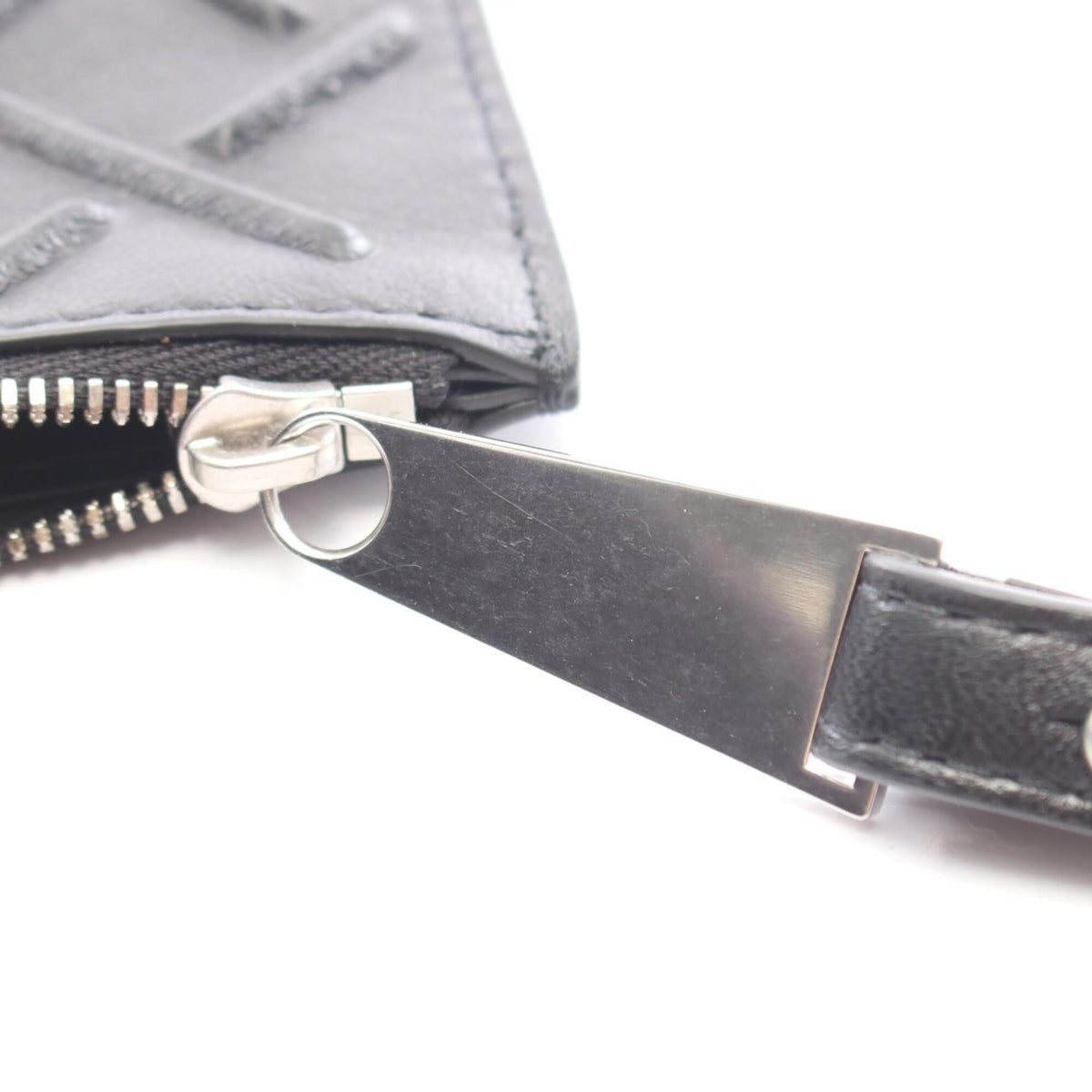 Bottega Veneta Intrecciato Black Leather Clutch Bag Handbag (Pre-Owned)