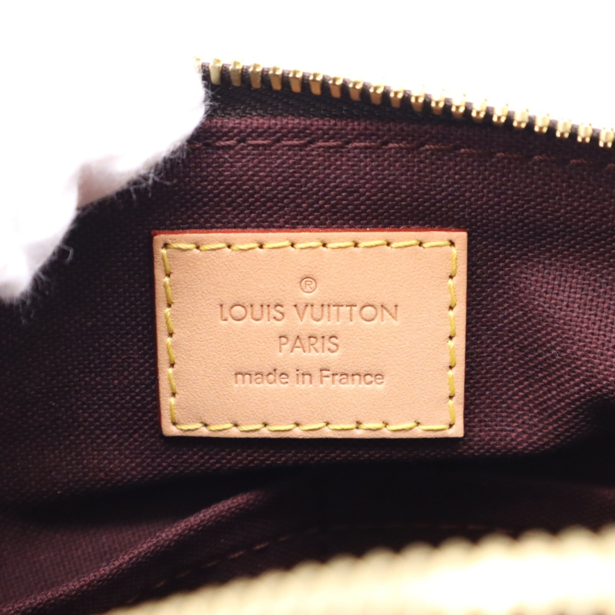 Louis Vuitton Monogram Beige Brown Coated Canvas Leather Handbag Shoulder Bag (Pre-Owned)