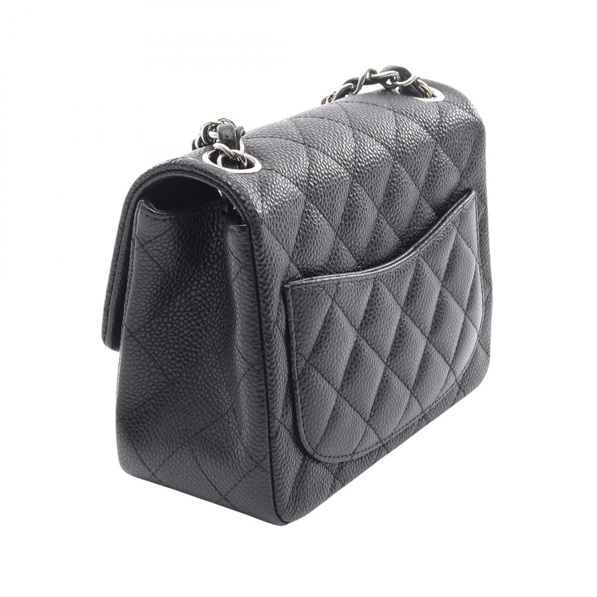 Chanel Black Grained Calfskin Handbag Shoulder Bag (Pre-Owned)