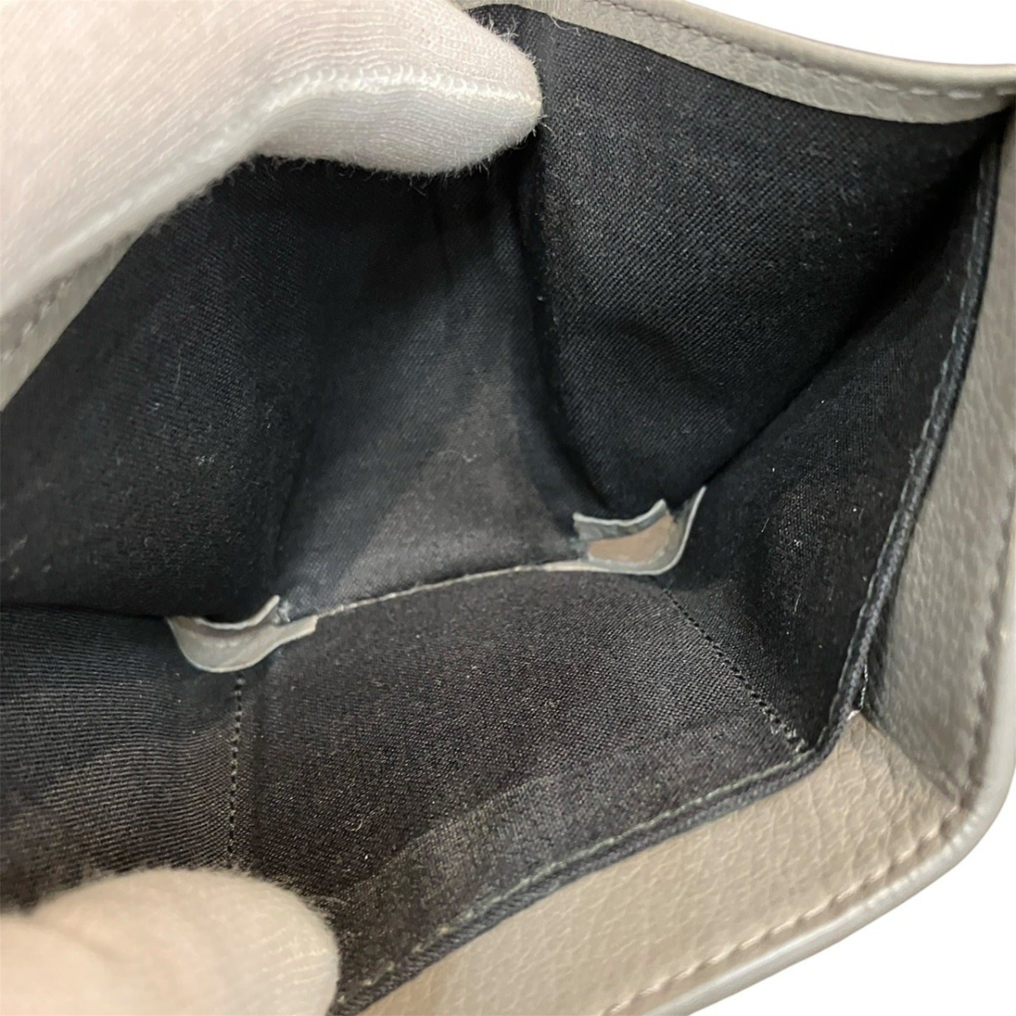 Balenciaga Gray Leather Wallet (Tri-Fold) (Pre-Owned)