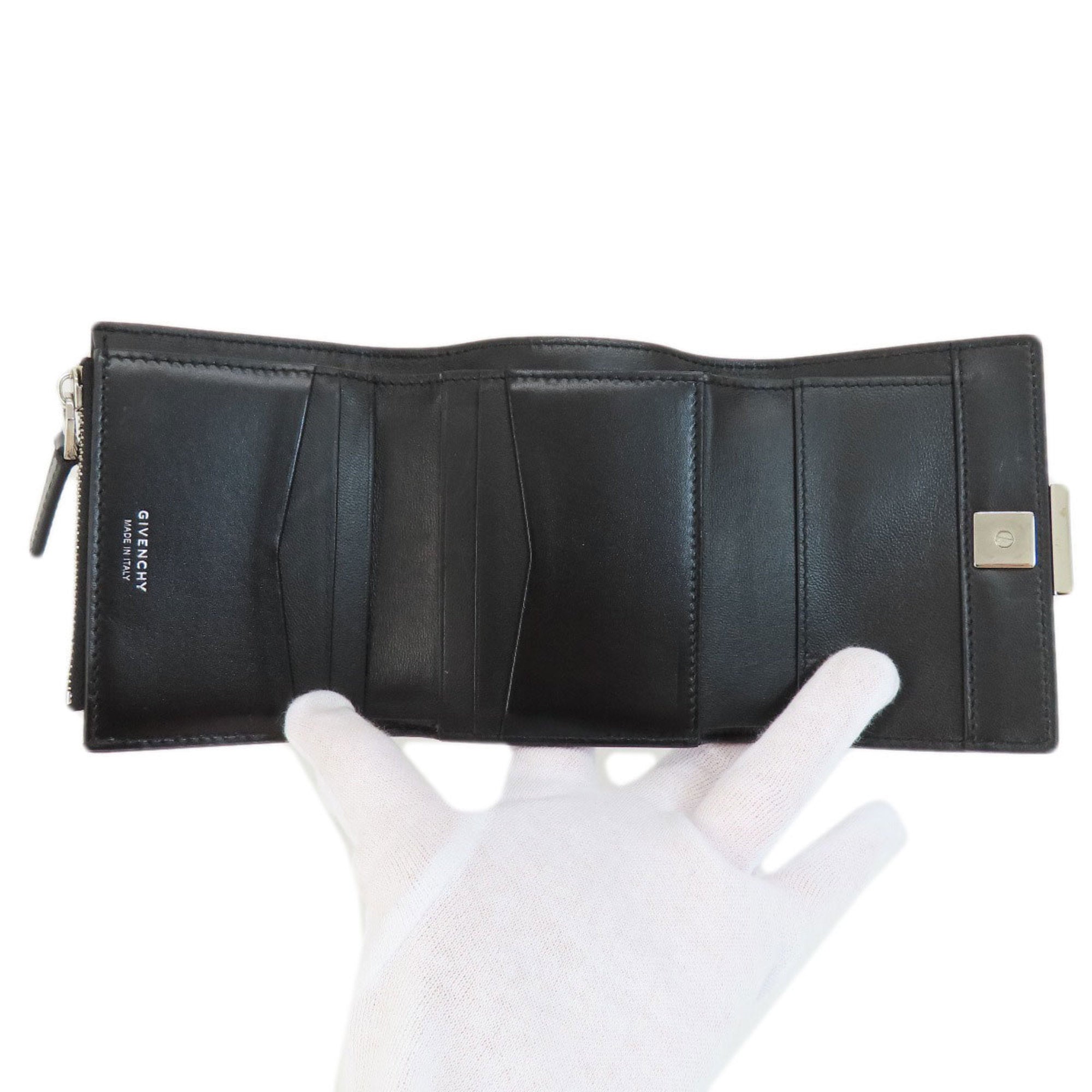 Givenchy Black Leather Wallet (Tri-Fold) (Pre-Owned)