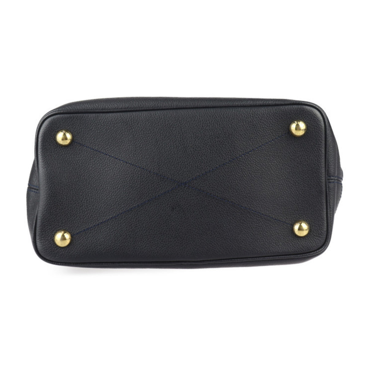 Louis Vuitton Black Leather Handbag Pouch Shoulder Bag Tote Bag (Pre-Owned)