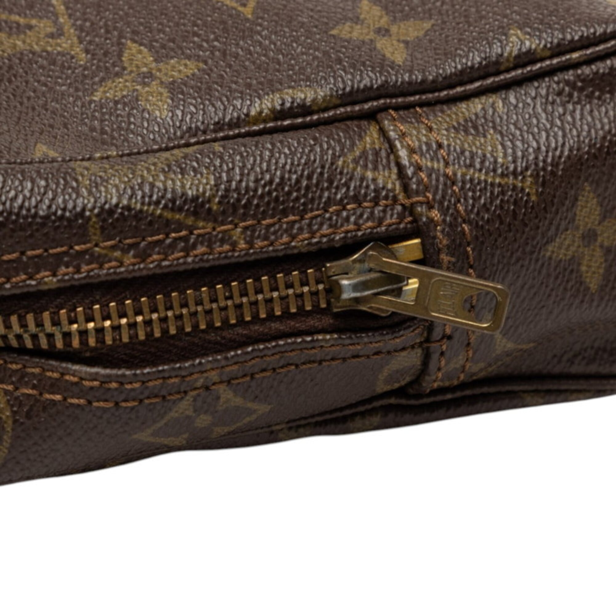Louis Vuitton Brown Pvc Leather Clutch Bag Handbag Pouch (Pre-Owned)