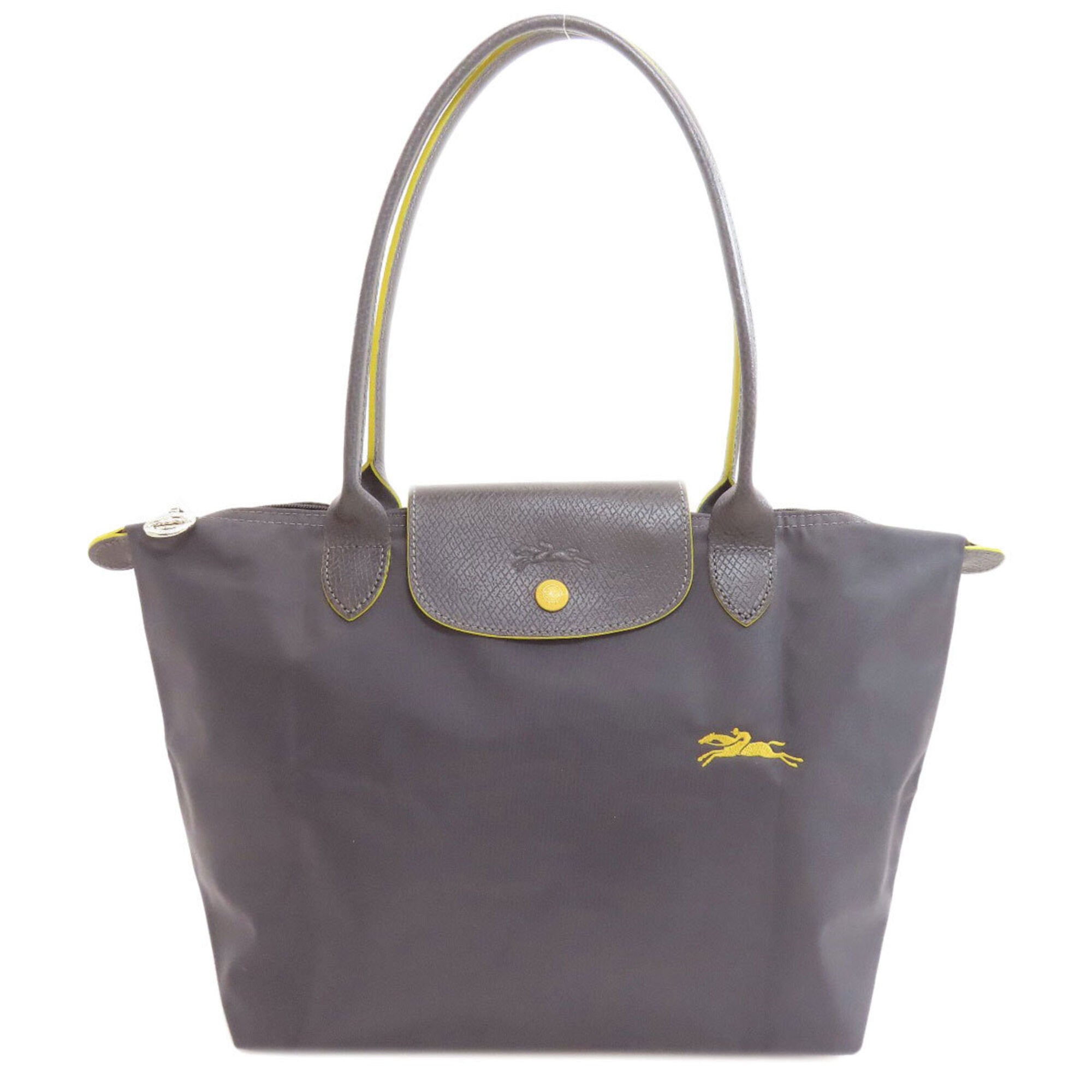 Longchamp Le Pliage Gray Nylon Tote Bag (Pre-Owned)