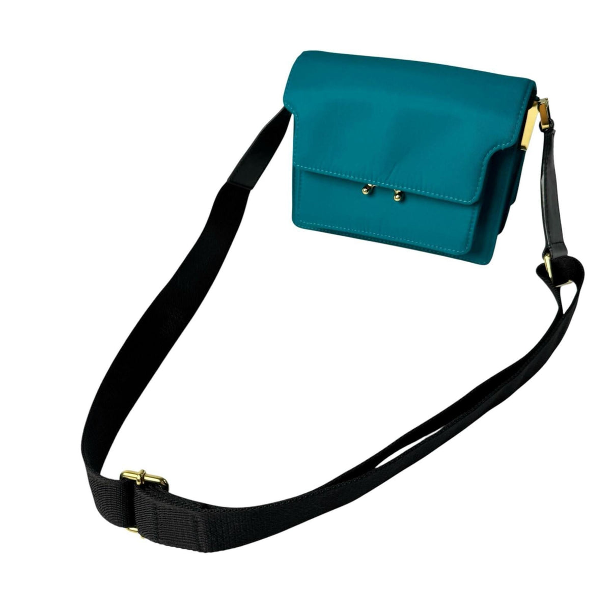 Marni Blue Green Nylon Shoulder Bag (Pre-Owned)