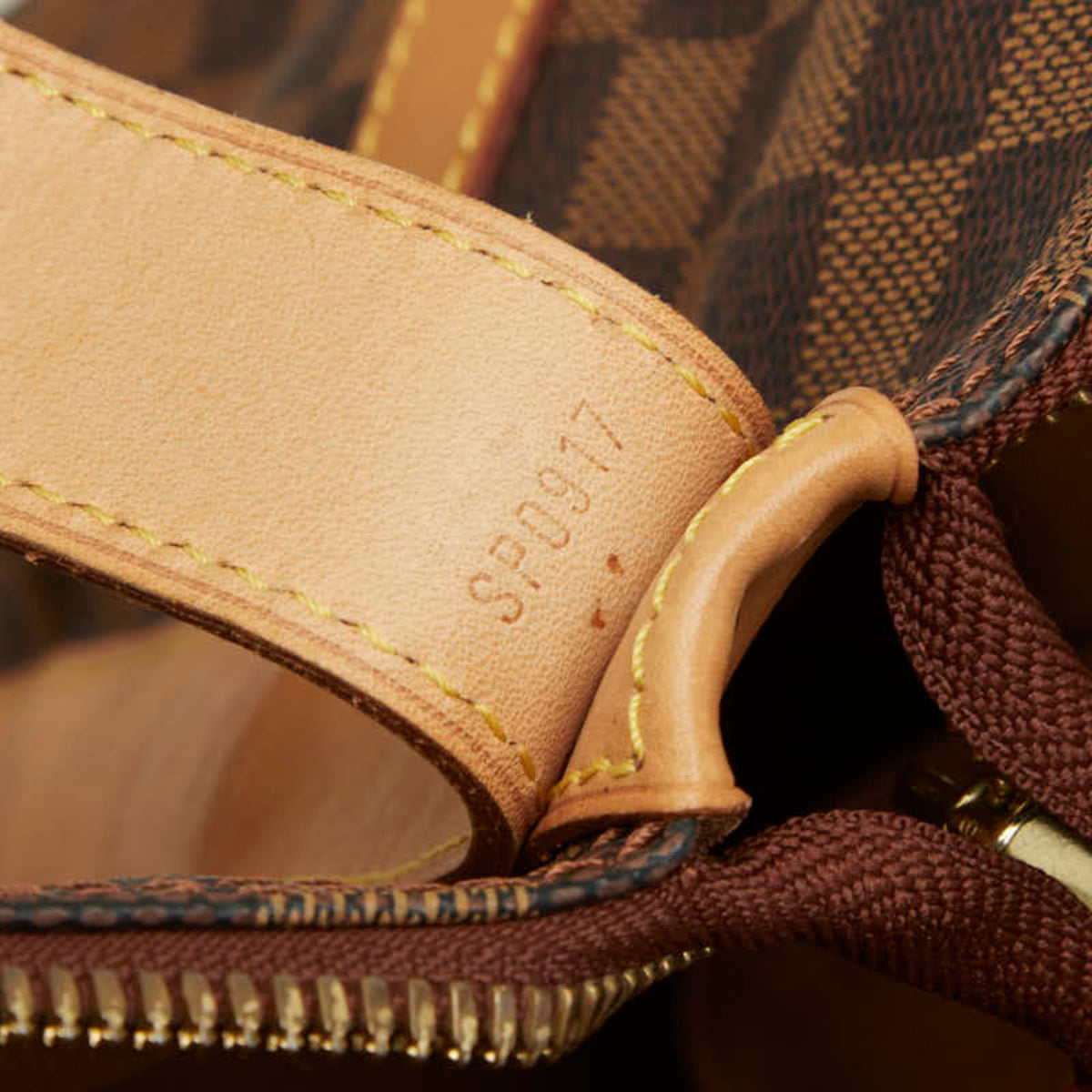 Louis Vuitton Damier Brown Pvc Leather Boston Bag (Pre-Owned)