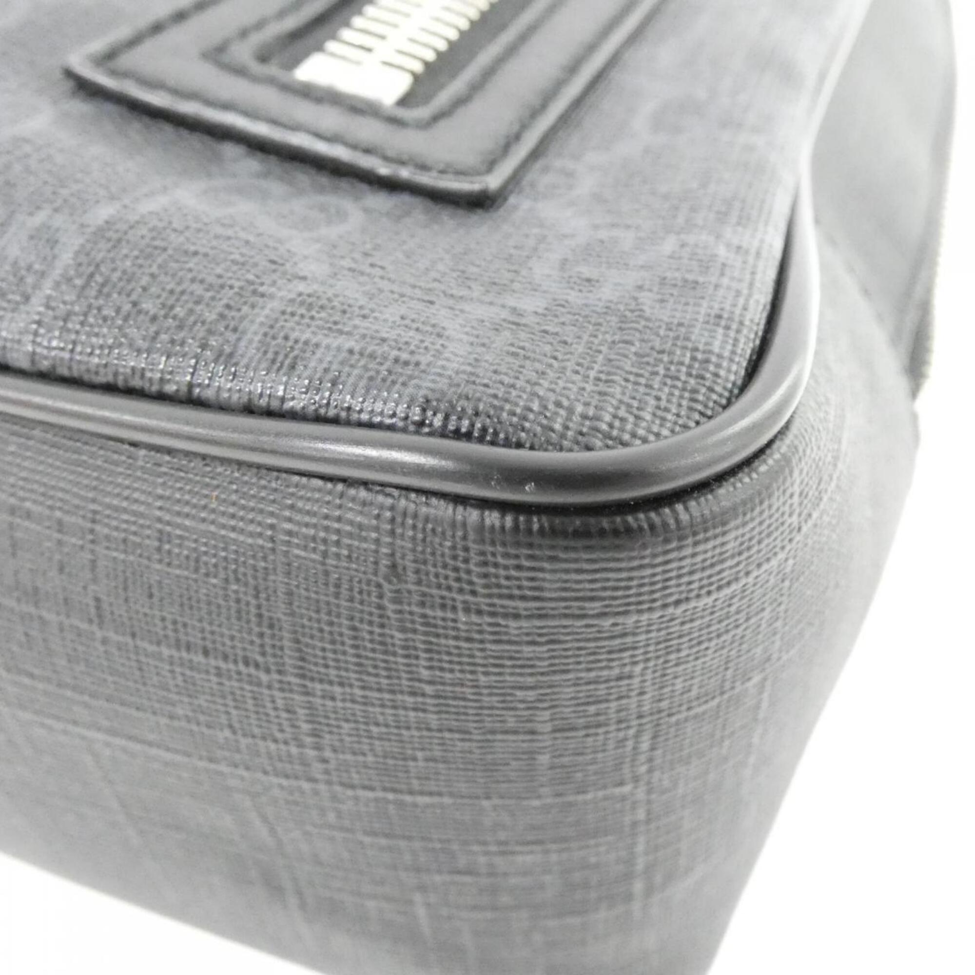 Gucci Black Gray Gg Supreme Shoulder Bag (Pre-Owned)