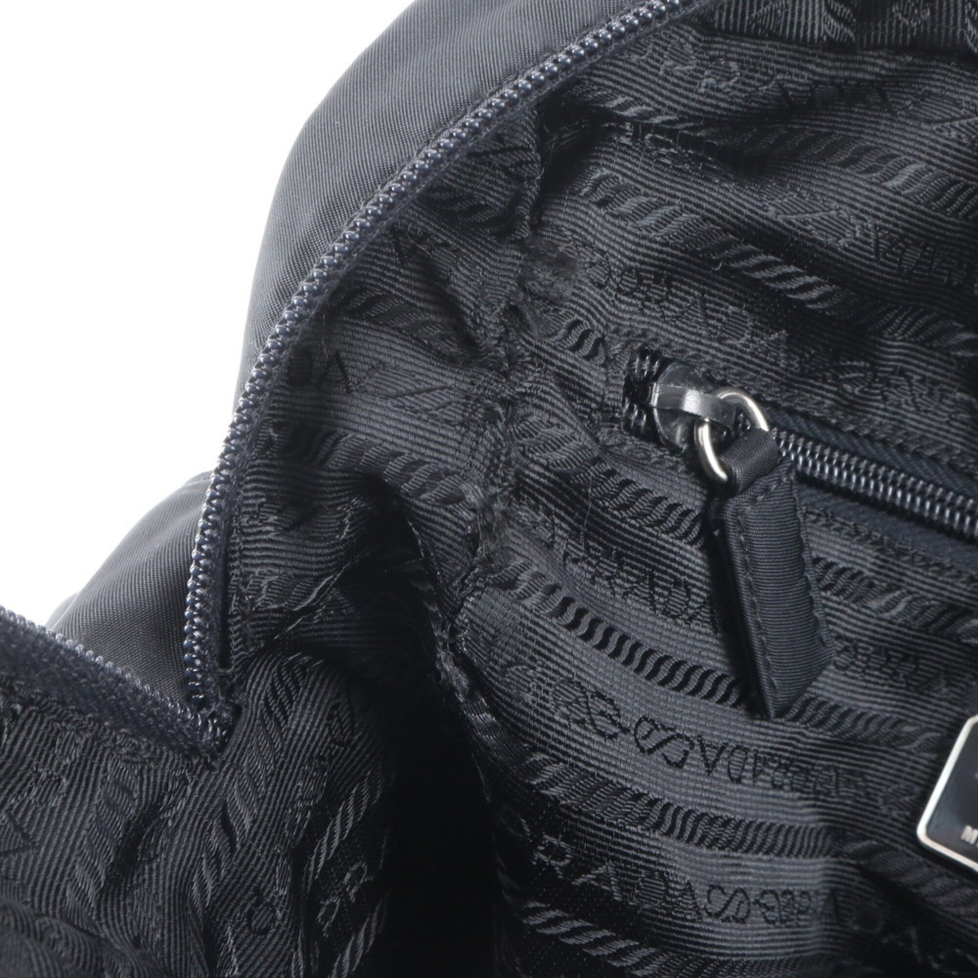Prada Black Nylon Leather Pouch Sling Bag (Pre-Owned)