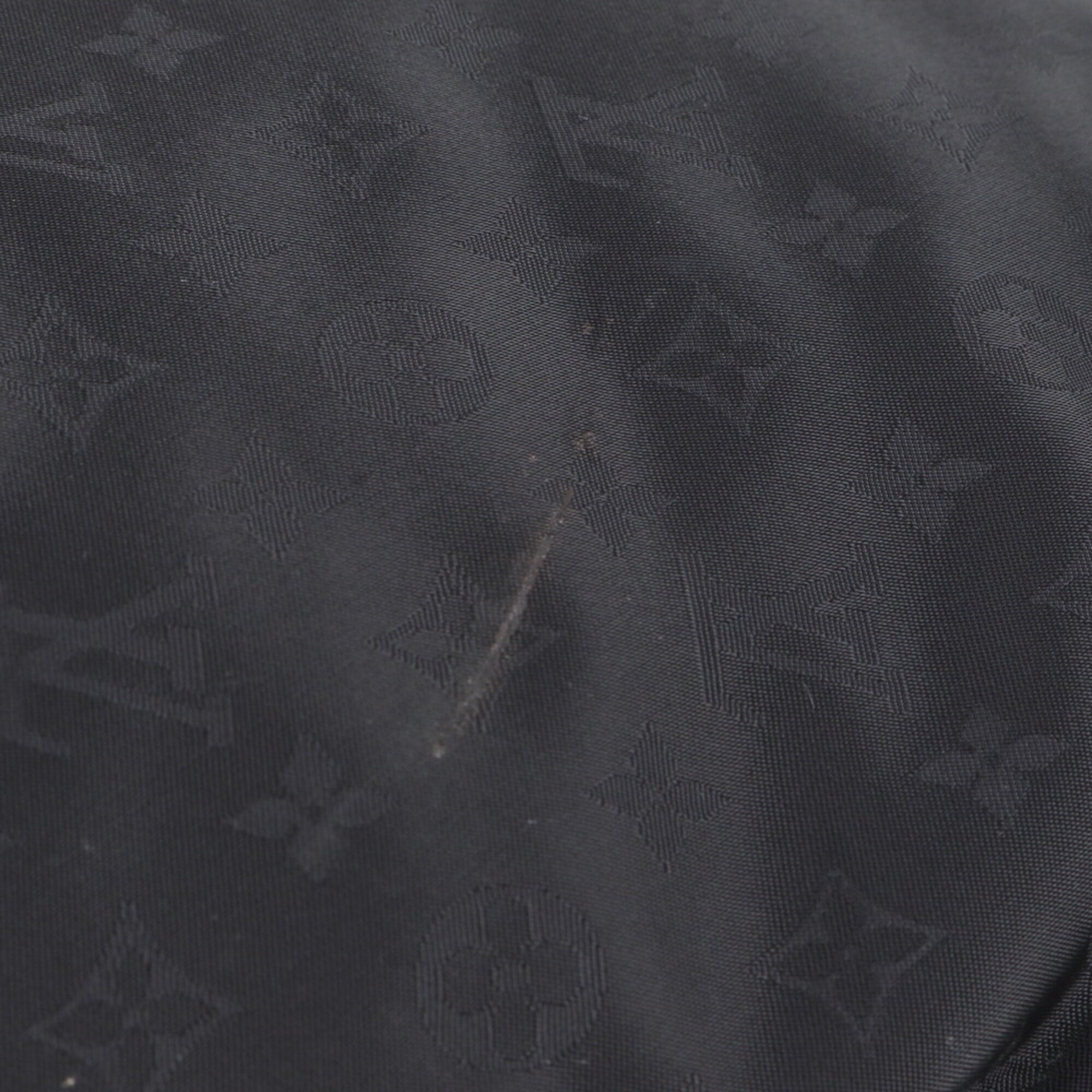 Louis Vuitton Black Yellow Leather Nylon Tote Bag (Pre-Owned)