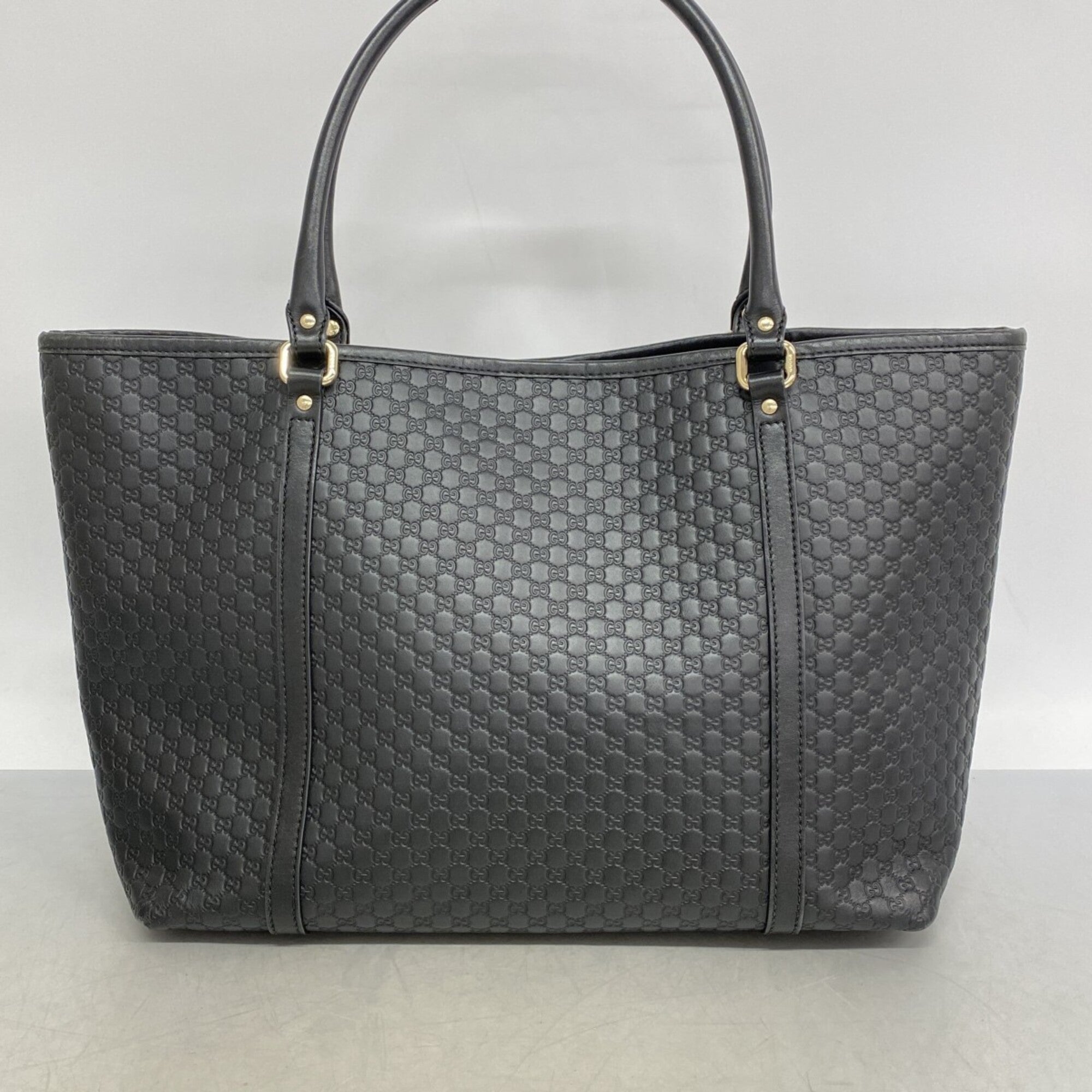 Gucci Black Leather Tote Bag (Pre-Owned)