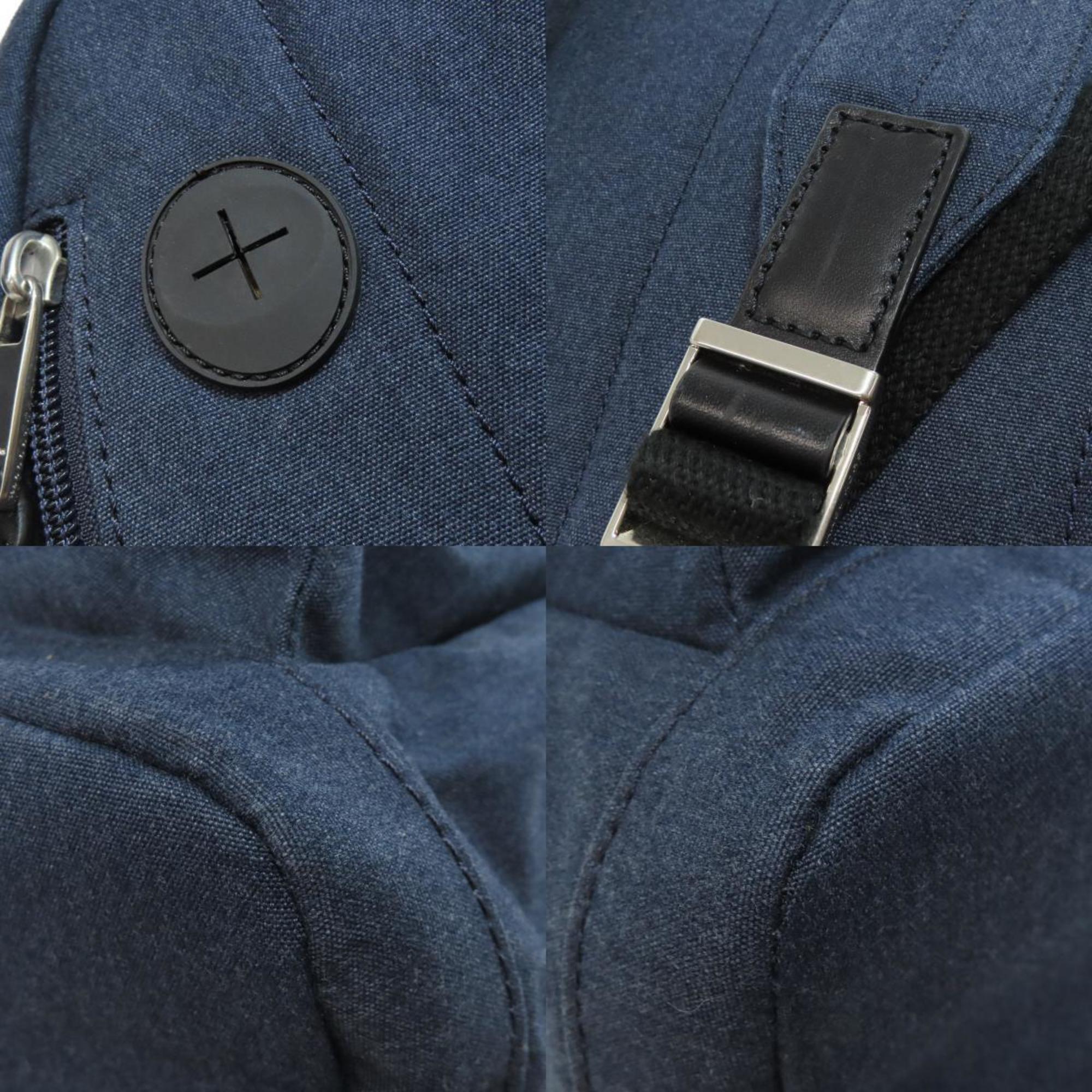 Michael Kors Navy Canvas Backpack (Pre-Owned)