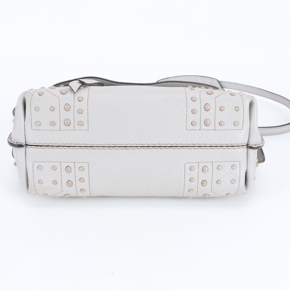 Tod's Gray Leather Crossbody Bag Handbag Shoulder Bag (Pre-Owned)