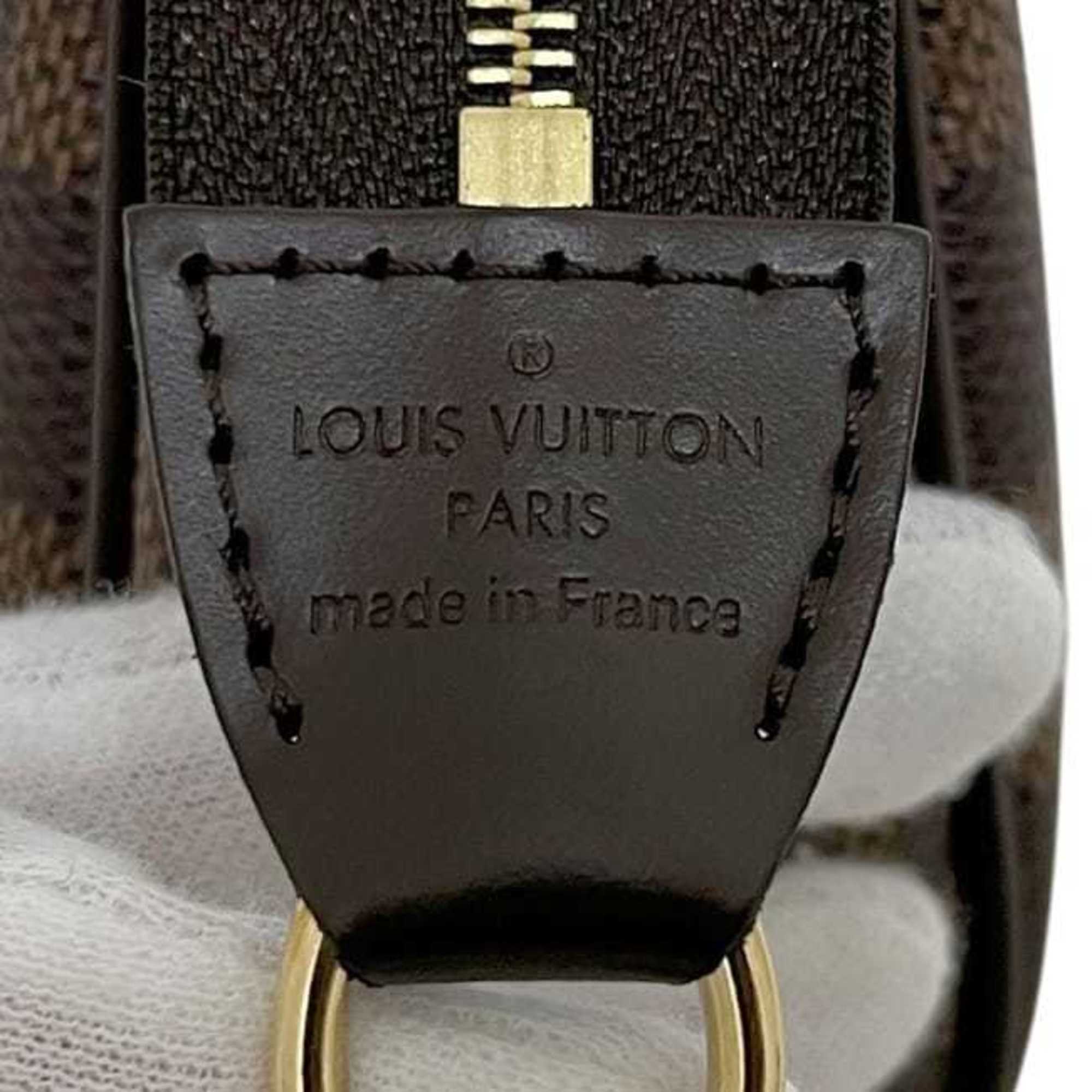 Louis Vuitton Brown Damier Canvas Ebene Damier Canvas Leather Handbag Pouch Shoulder Bag (Pre-Owned)