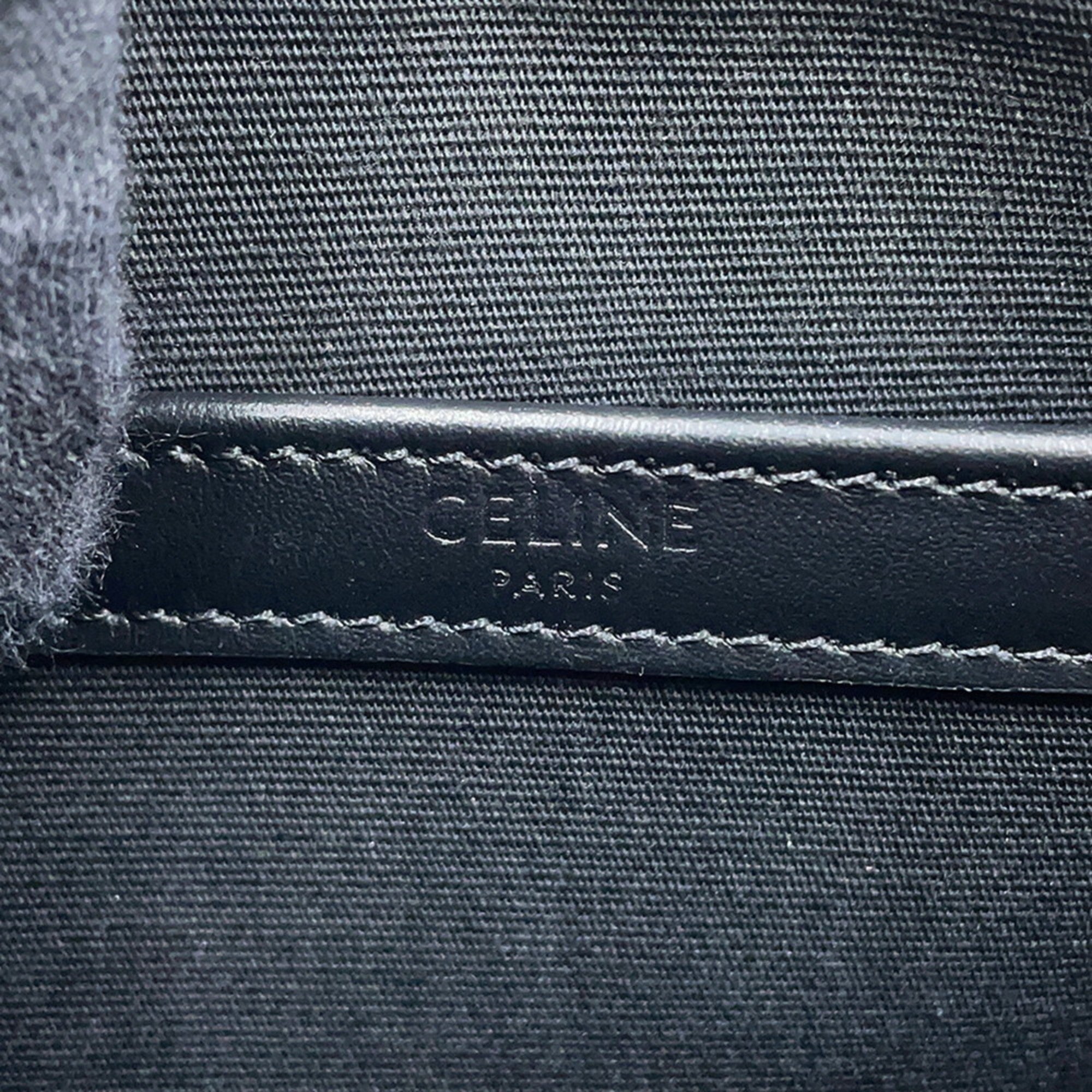 Celine Black Brown Pvc Leather Messenger Bag Shoulder Bag (Pre-Owned)