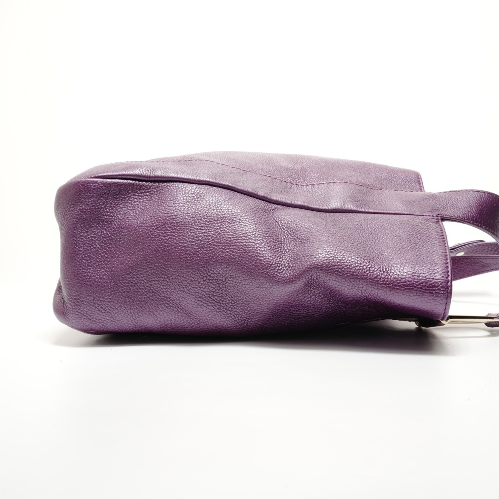 Gucci Purple Leather Tote Bag (Pre-Owned)