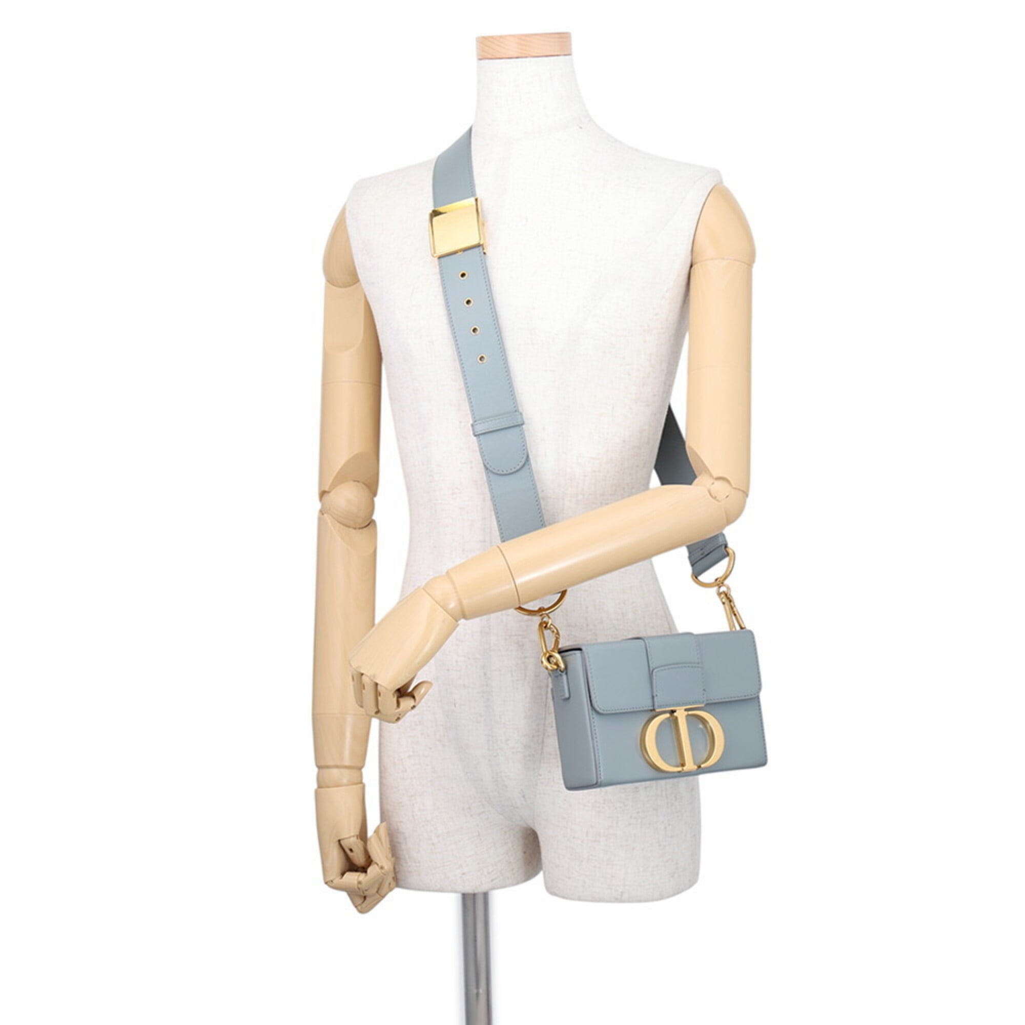 Christian Dior Gray Leather Handbag Shoulder Bag (Pre-Owned)