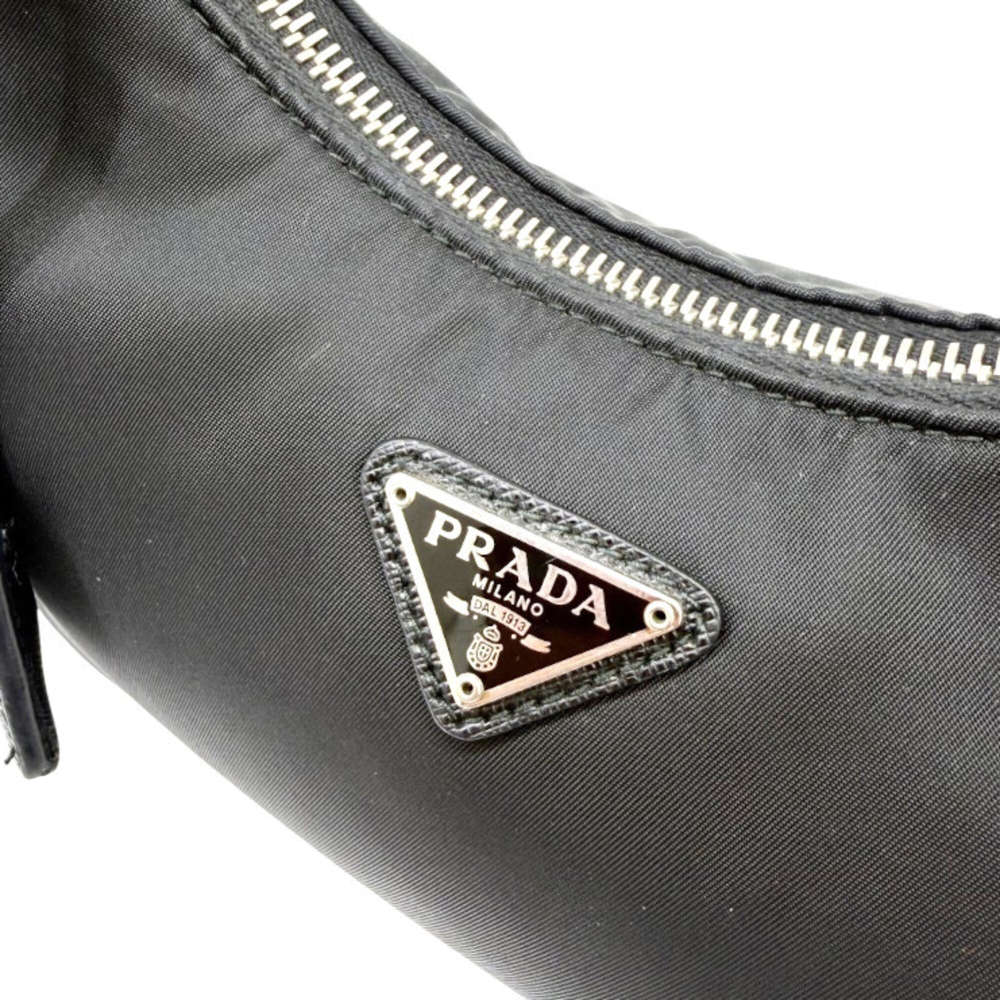 Prada Black Nylon Handbag Pouch Shoulder Bag (Pre-Owned)