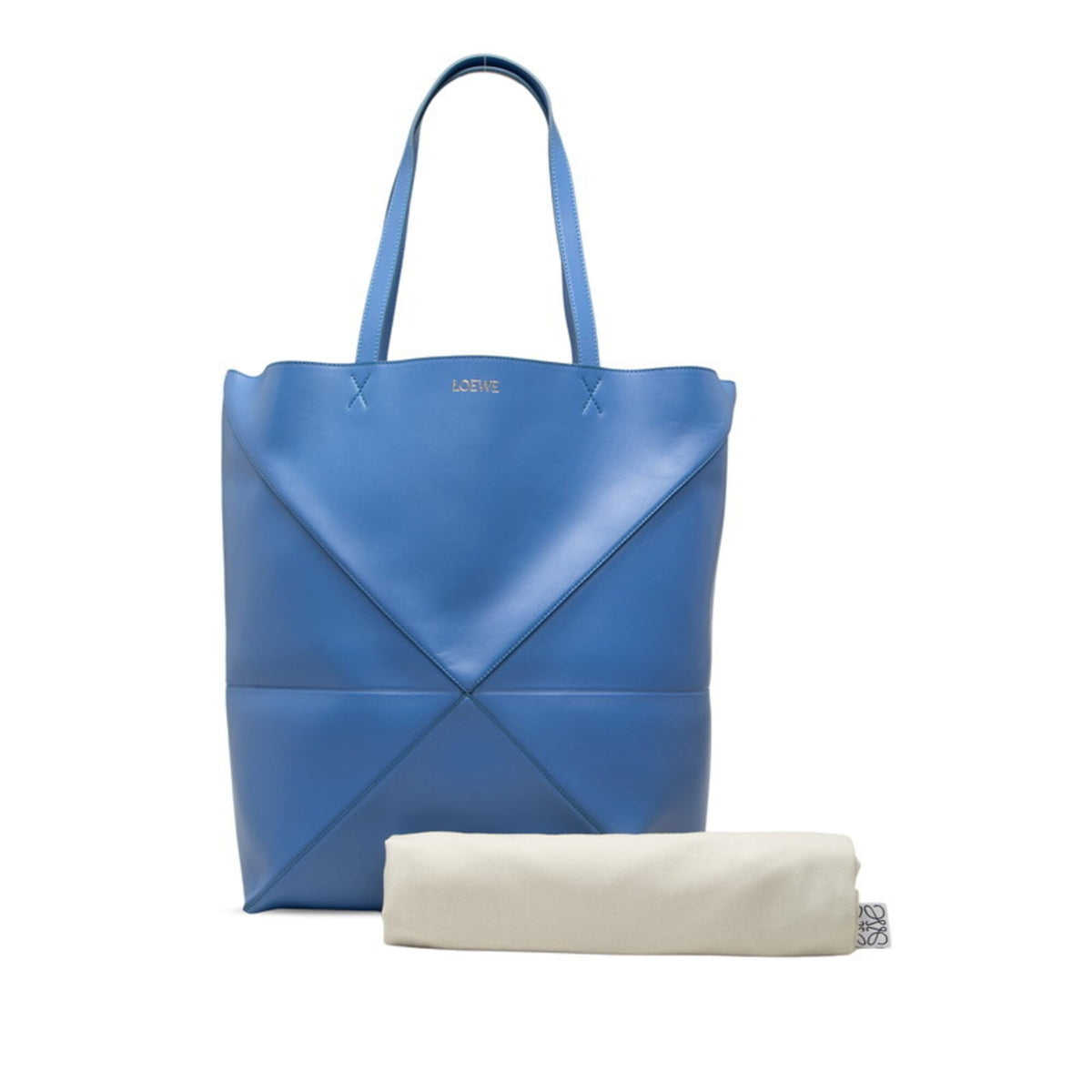 Loewe Blue Leather Handbag Tote Bag (Pre-Owned)