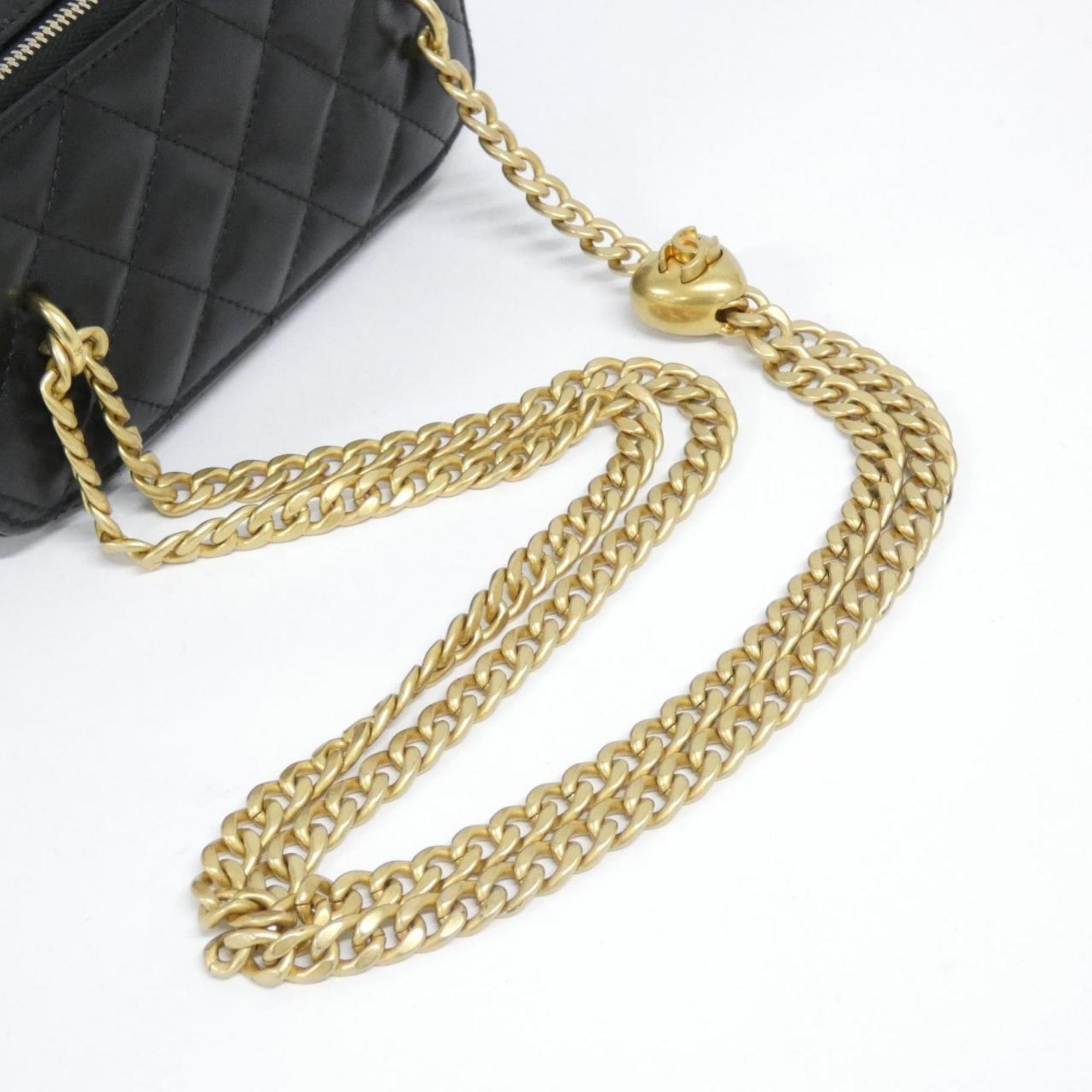 Chanel Black Leather Shoulder Bag (Pre-Owned)
