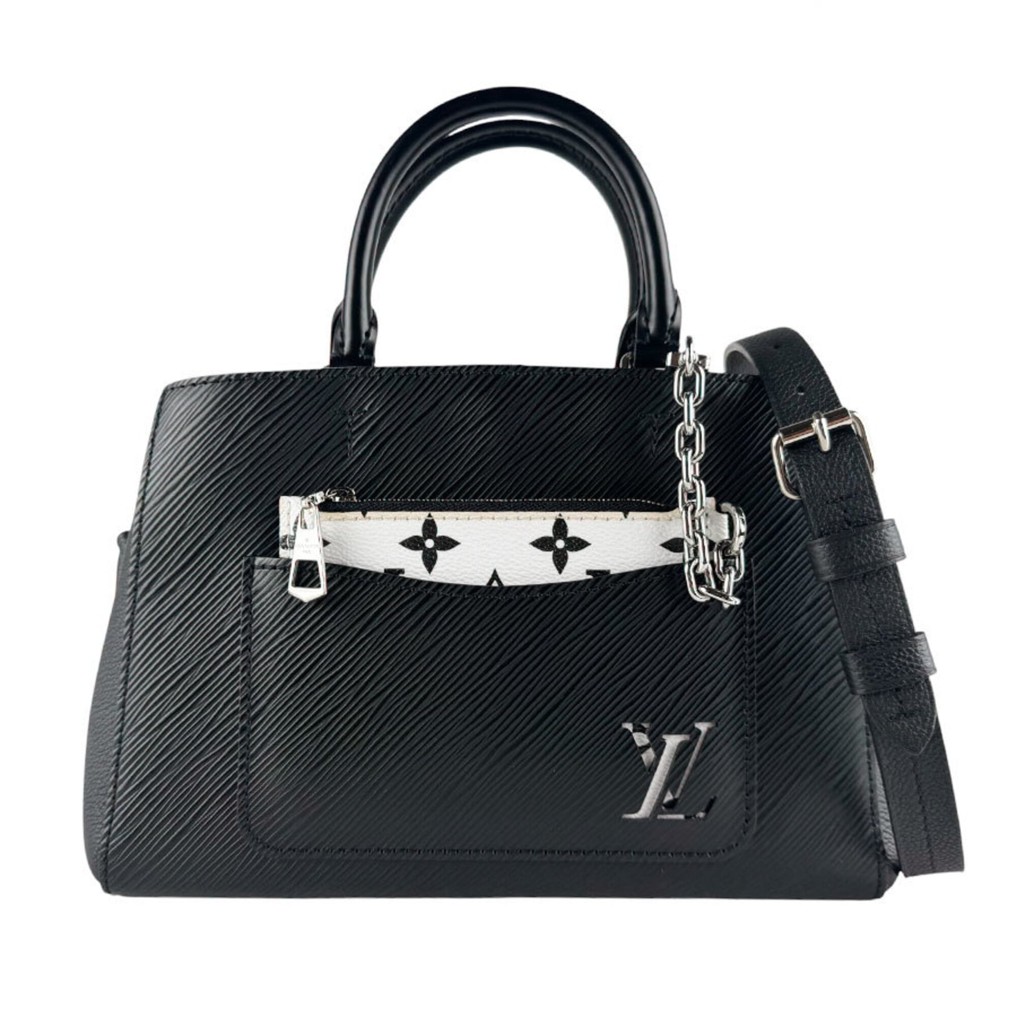 Louis Vuitton Noir Epi Leather Handbag Shoulder Bag (Pre-Owned)