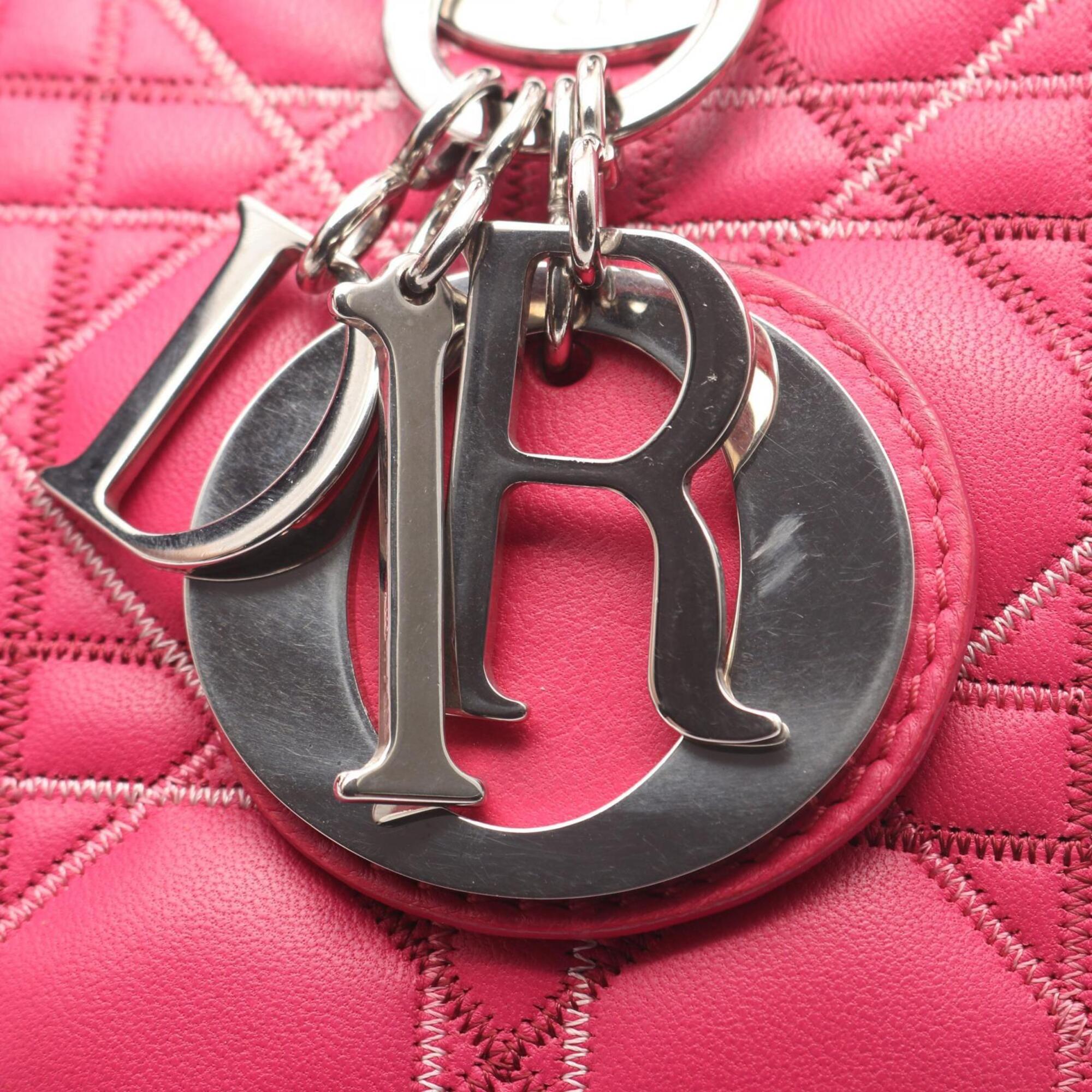 Christian Dior Pink Leather Handbag (Pre-Owned)