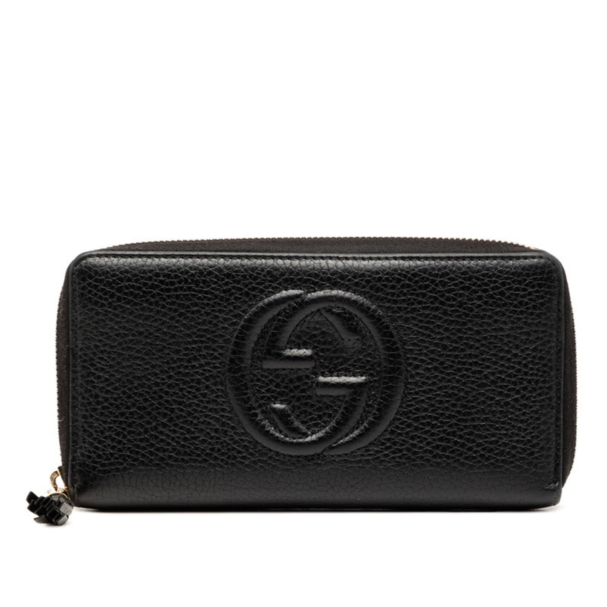 Gucci Black Leather Long Wallet (Bi-Fold) (Pre-Owned)