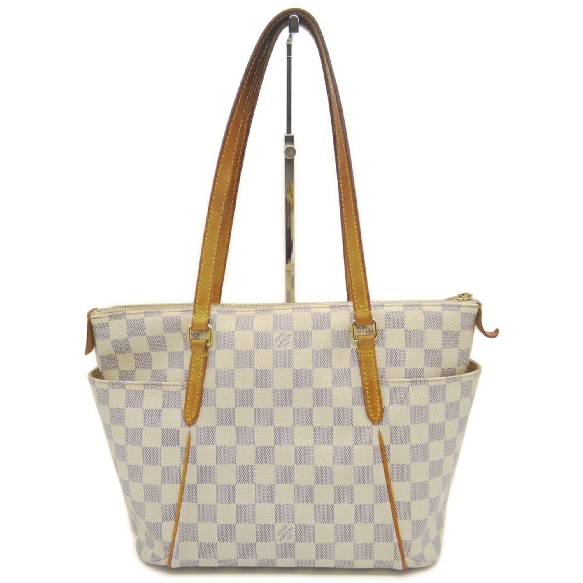 Louis Vuitton White Damier Azur Handbag Tote Bag (Pre-Owned)