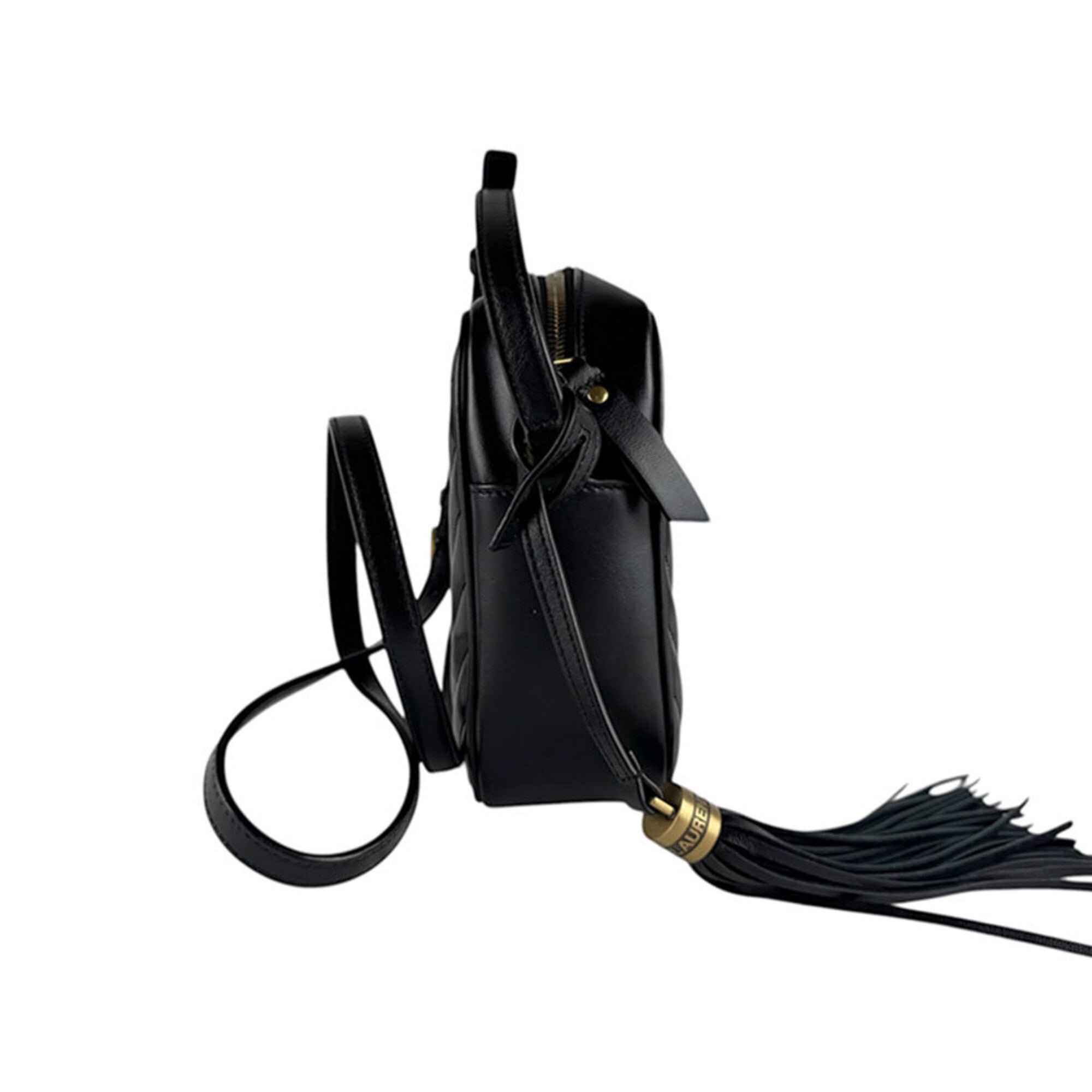 Saint Laurent Black Leather Shoulder Bag (Pre-Owned)