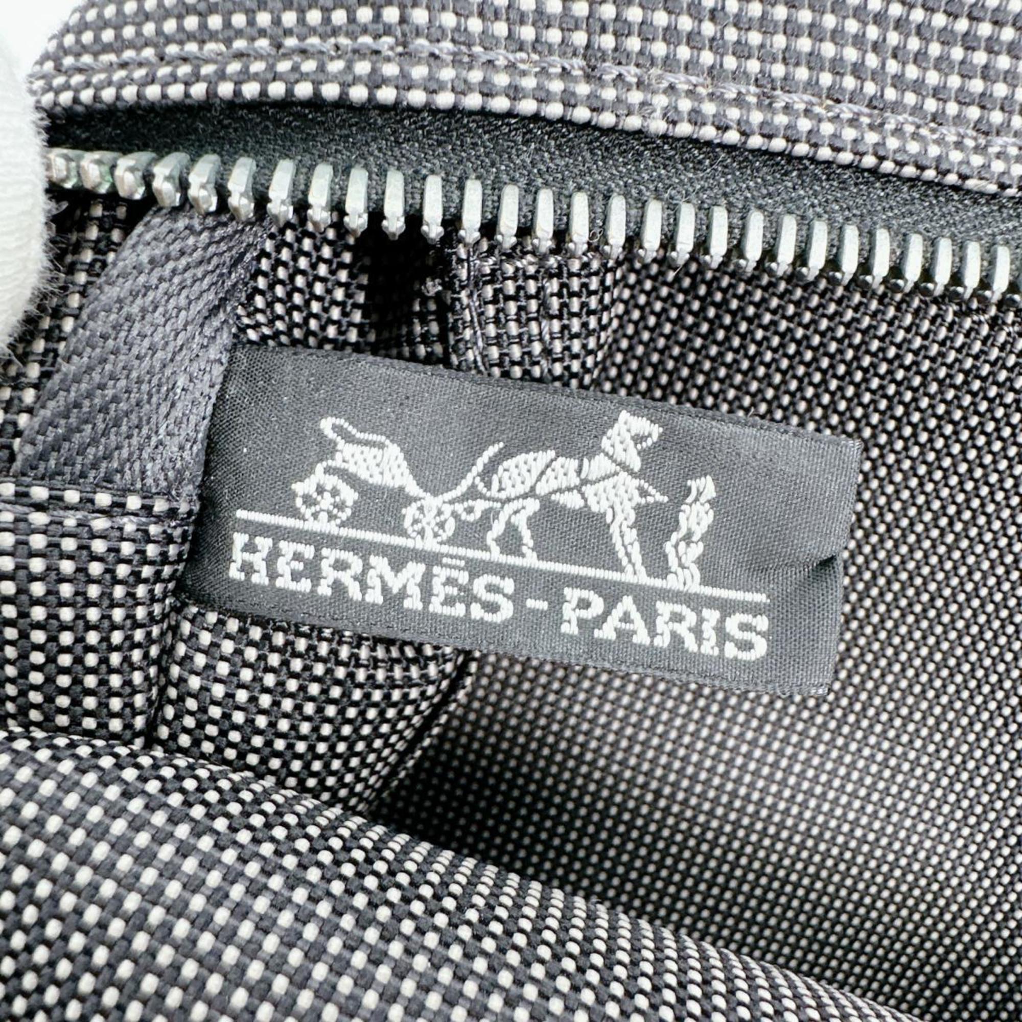 Hermes Her Line Gray Canvas Tote Bag (Pre-Owned)