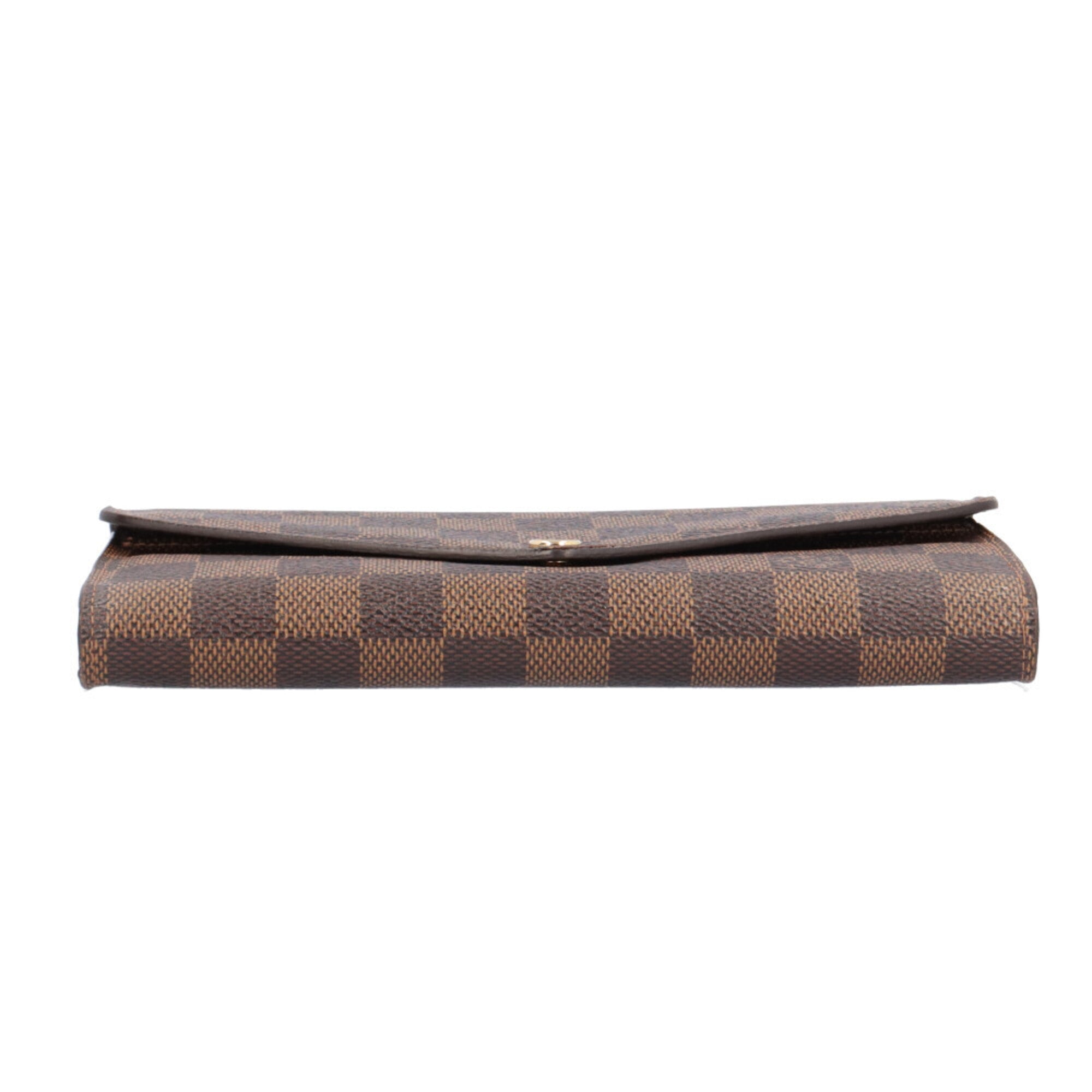Louis Vuitton Brown Damier Canvas Long Wallet (Tri-Fold) (Pre-Owned)