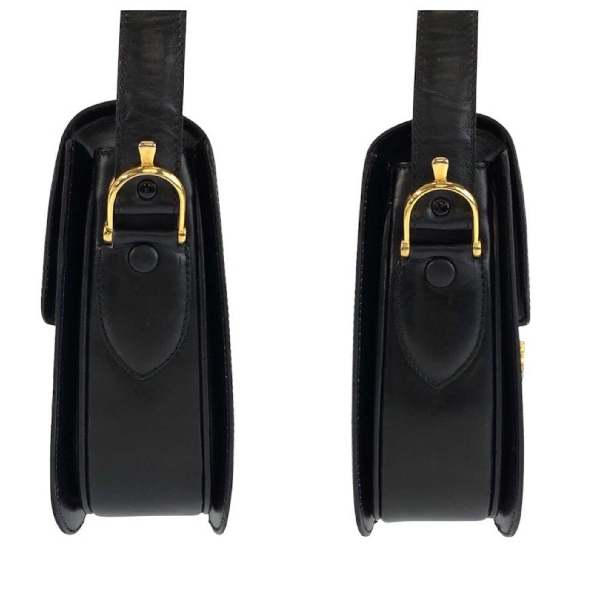 Celine Black Leather Pochette Shoulder Bag (Pre-Owned)