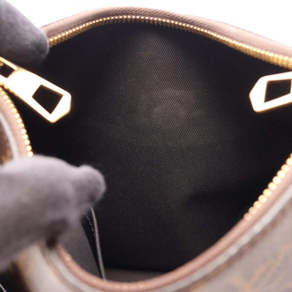 Louis Vuitton Black Brown Monogram Noir Monogram Leather Handbag Shoulder Bag (Pre-Owned)