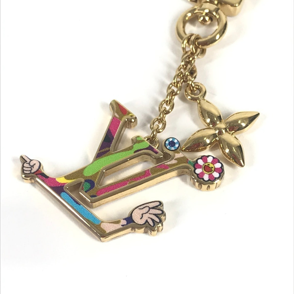 Louis Vuitton Gold Multi-Color Metal Necklace (Pre-Owned)