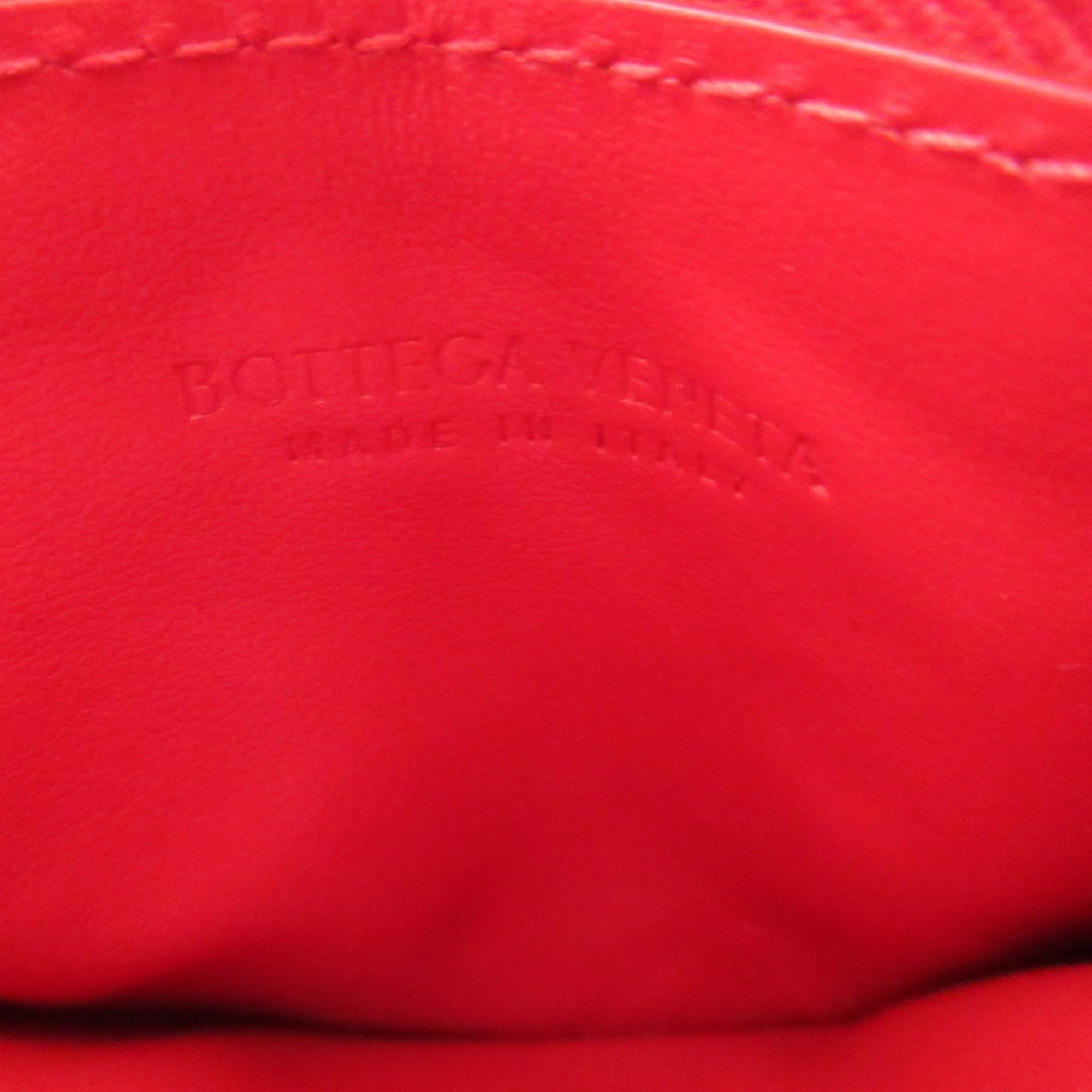 Bottega Veneta Red Color Leather Coin Purse/Coin Case (Pre-Owned)