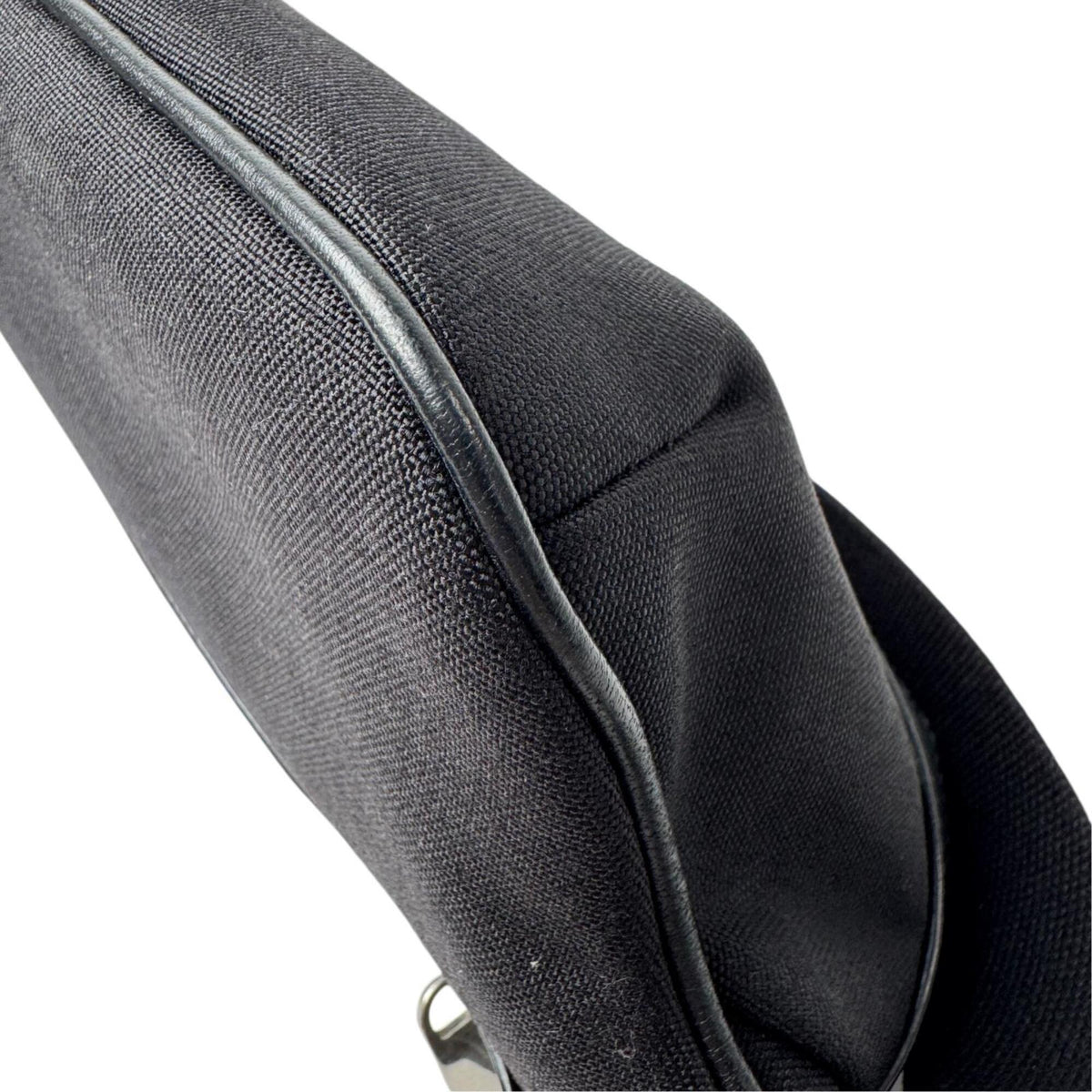 Saint Laurent Black Canvas Leather Pouch Sling Bag (Pre-Owned)