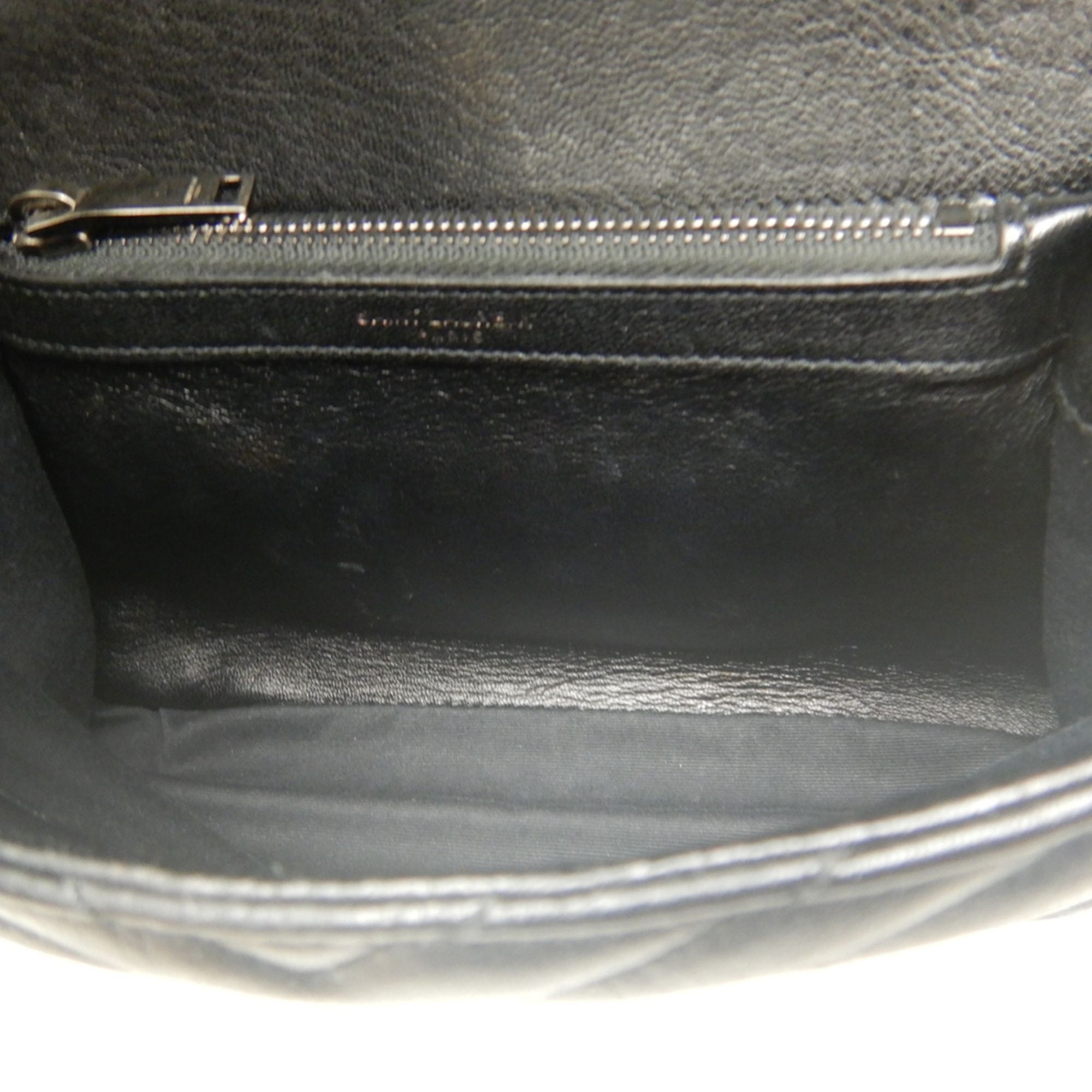 Yves Saint Laurent Black Leather Handbag School Bag (Pre-Owned)