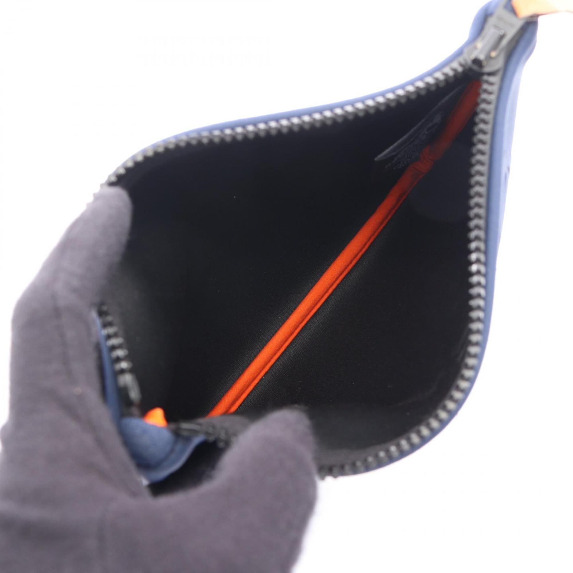 Hermes Navy Nylon Handbag Pouch (Pre-Owned)