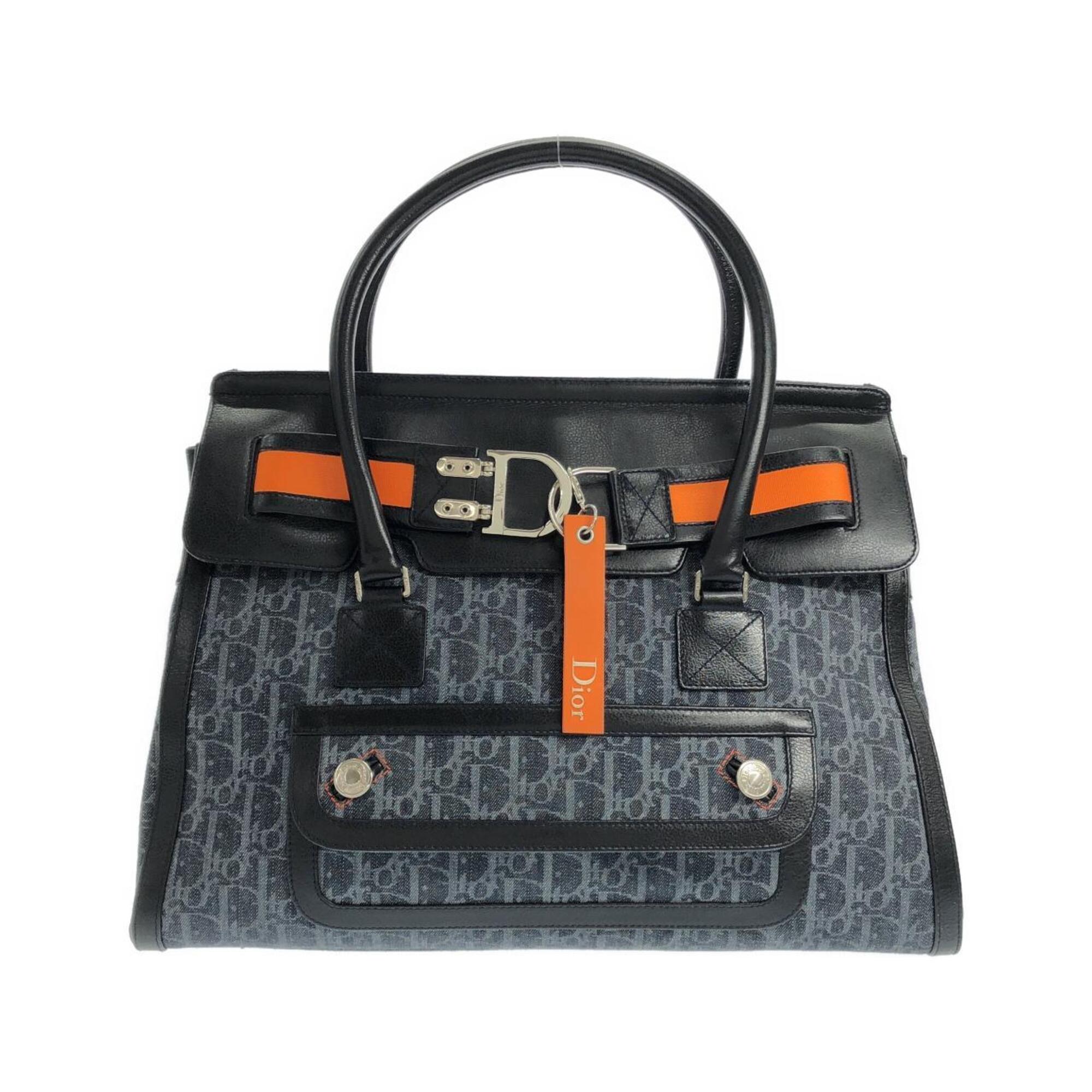 Christian Dior Silver Denim Handbag (Pre-Owned)
