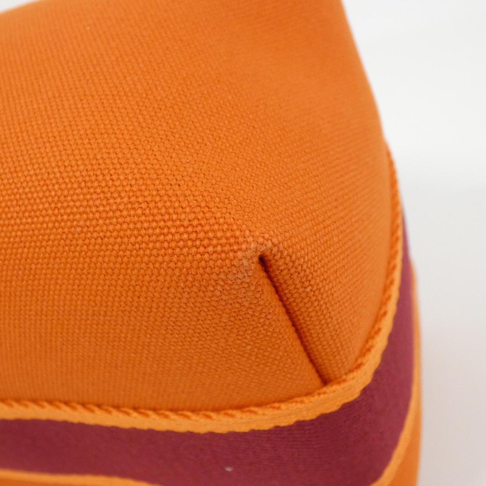 Hermes Feu Orange Canvas Pouch (Pre-Owned)