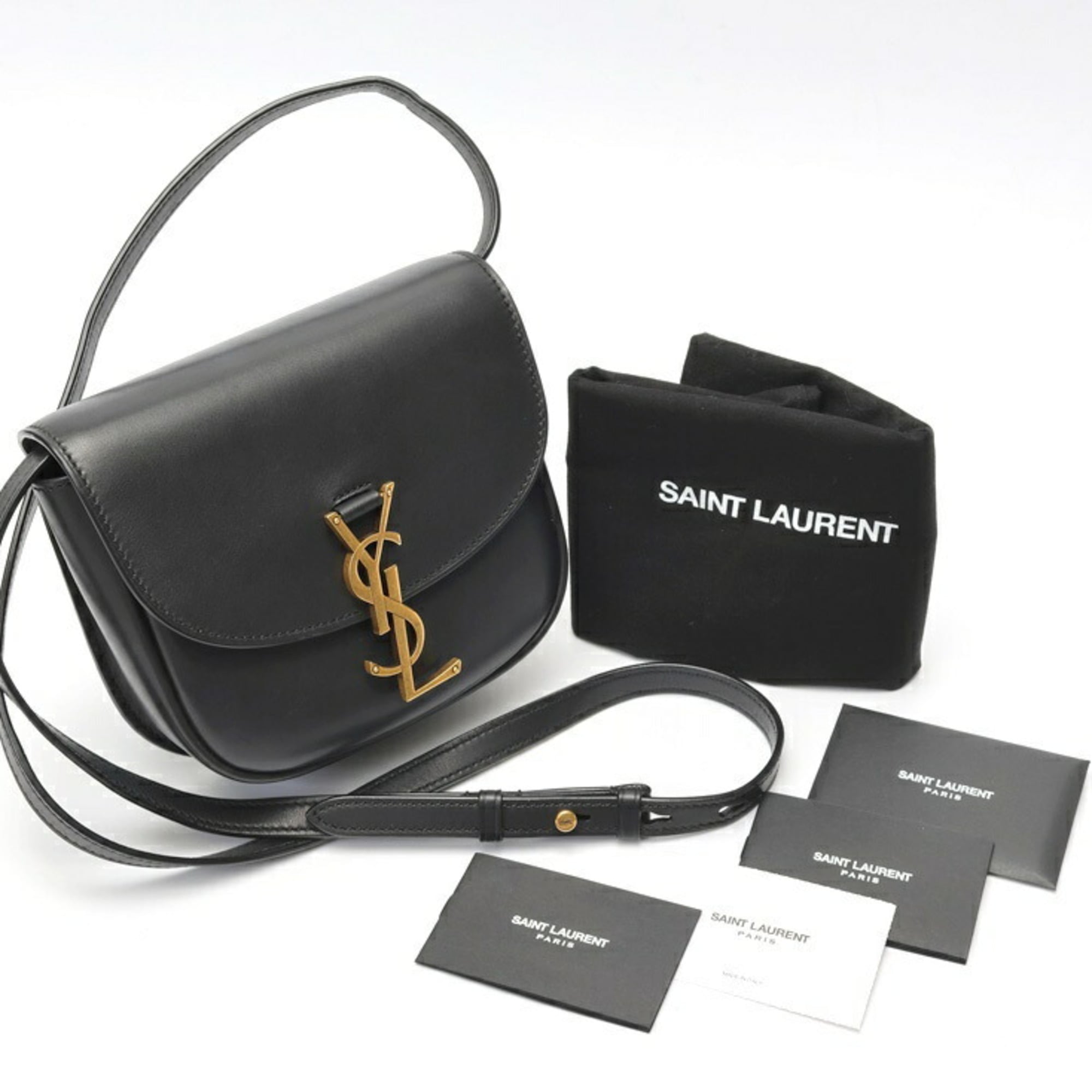 Saint Laurent Black Leather Shoulder Bag (Pre-Owned)