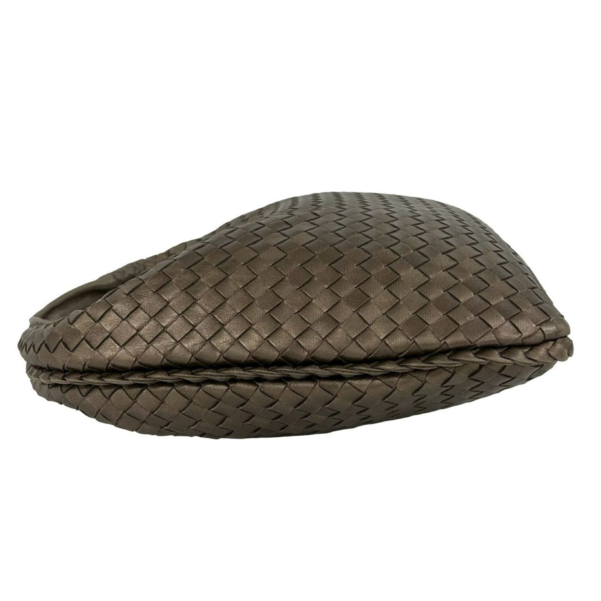 Bottega Veneta Brown Leather Handbag Shoulder Bag (Pre-Owned)