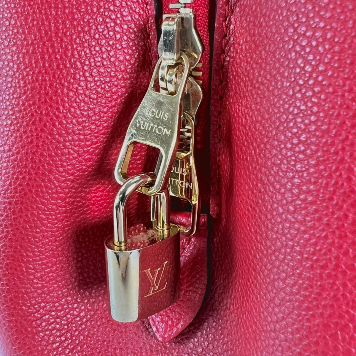 Louis Vuitton Red Color Monogram Empreinte Handbag (Pre-Owned)