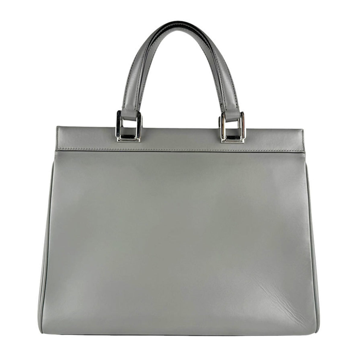 Gucci Gray Leather Handbag Shoulder Bag (Pre-Owned)