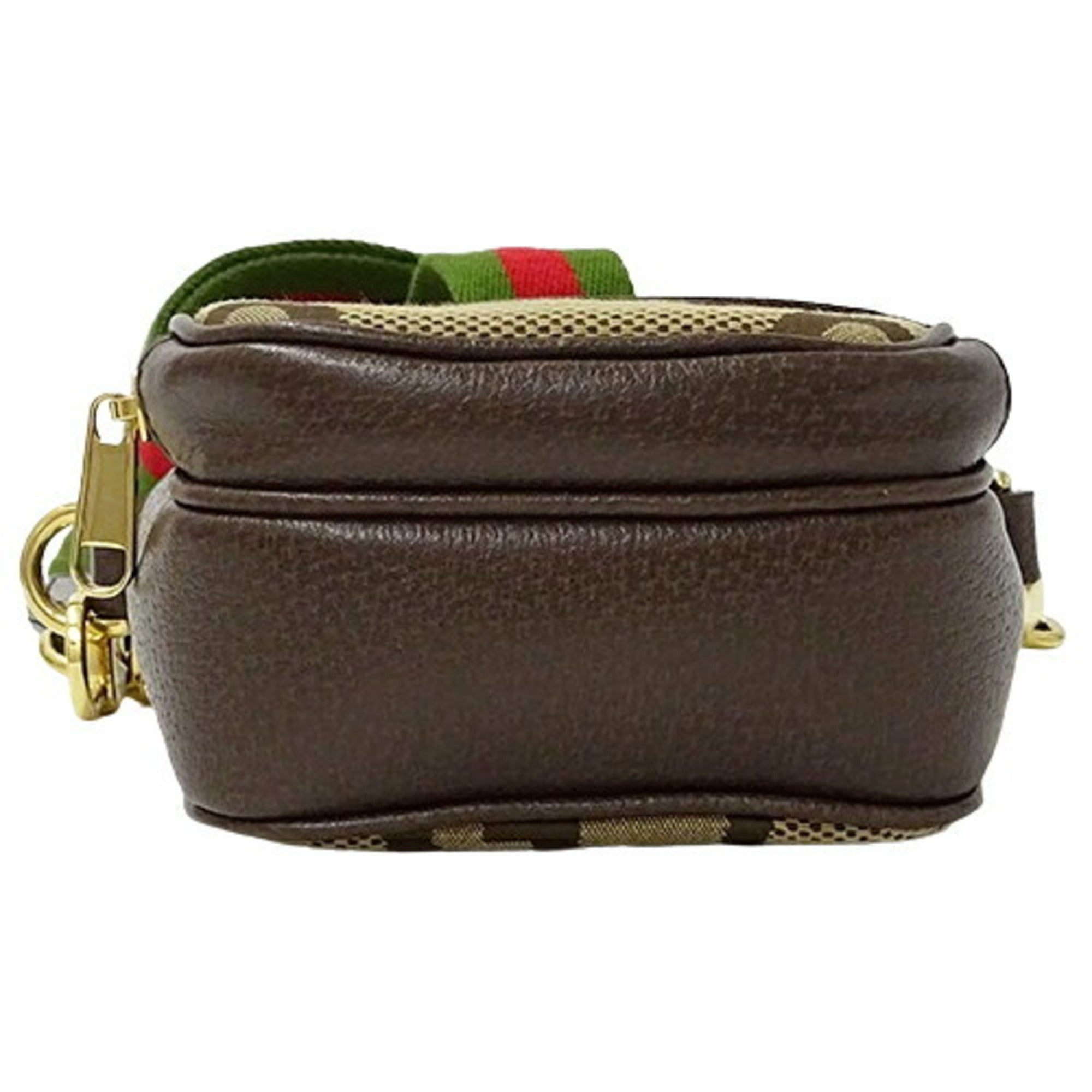 Gucci Beige Brown Gg Canvas Shoulder Bag (Pre-Owned)