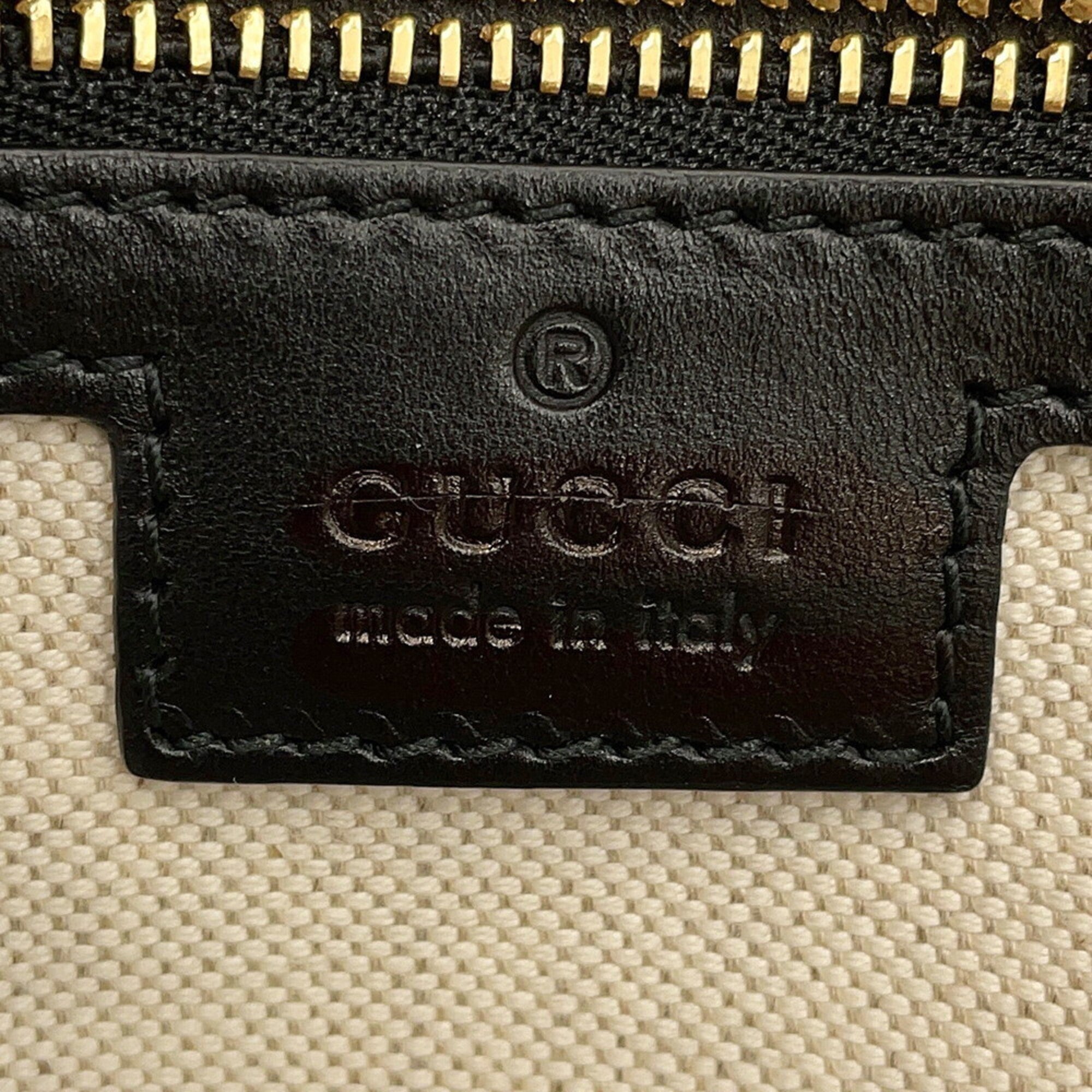 Gucci Black Leather Handbag Shoulder Bag (Pre-Owned)