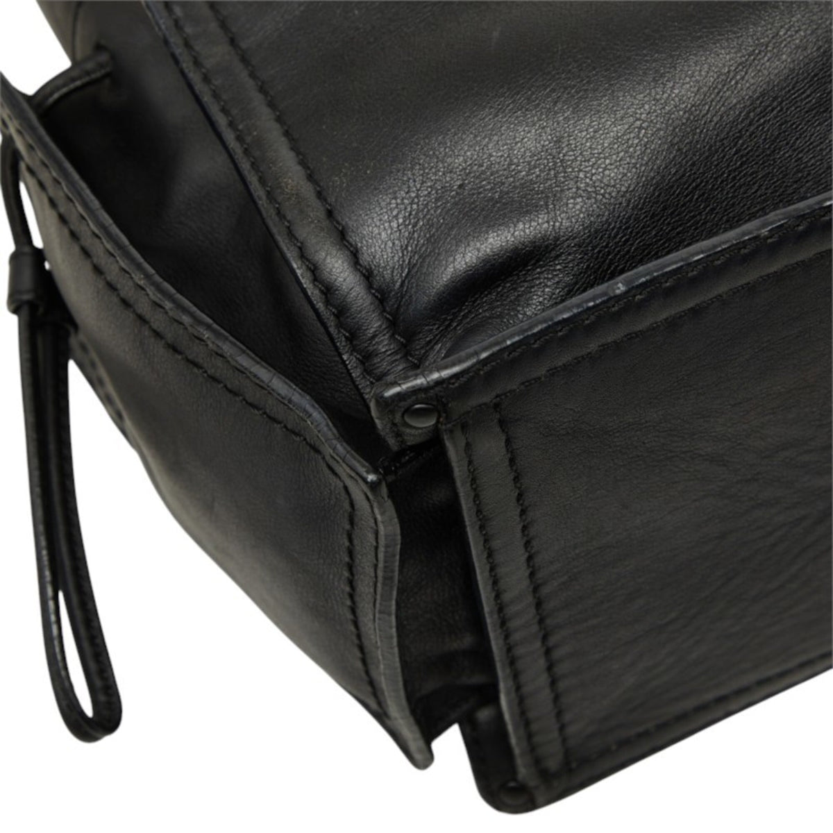 Loewe Black Leather Shoulder Bag Tote Bag (Pre-Owned)