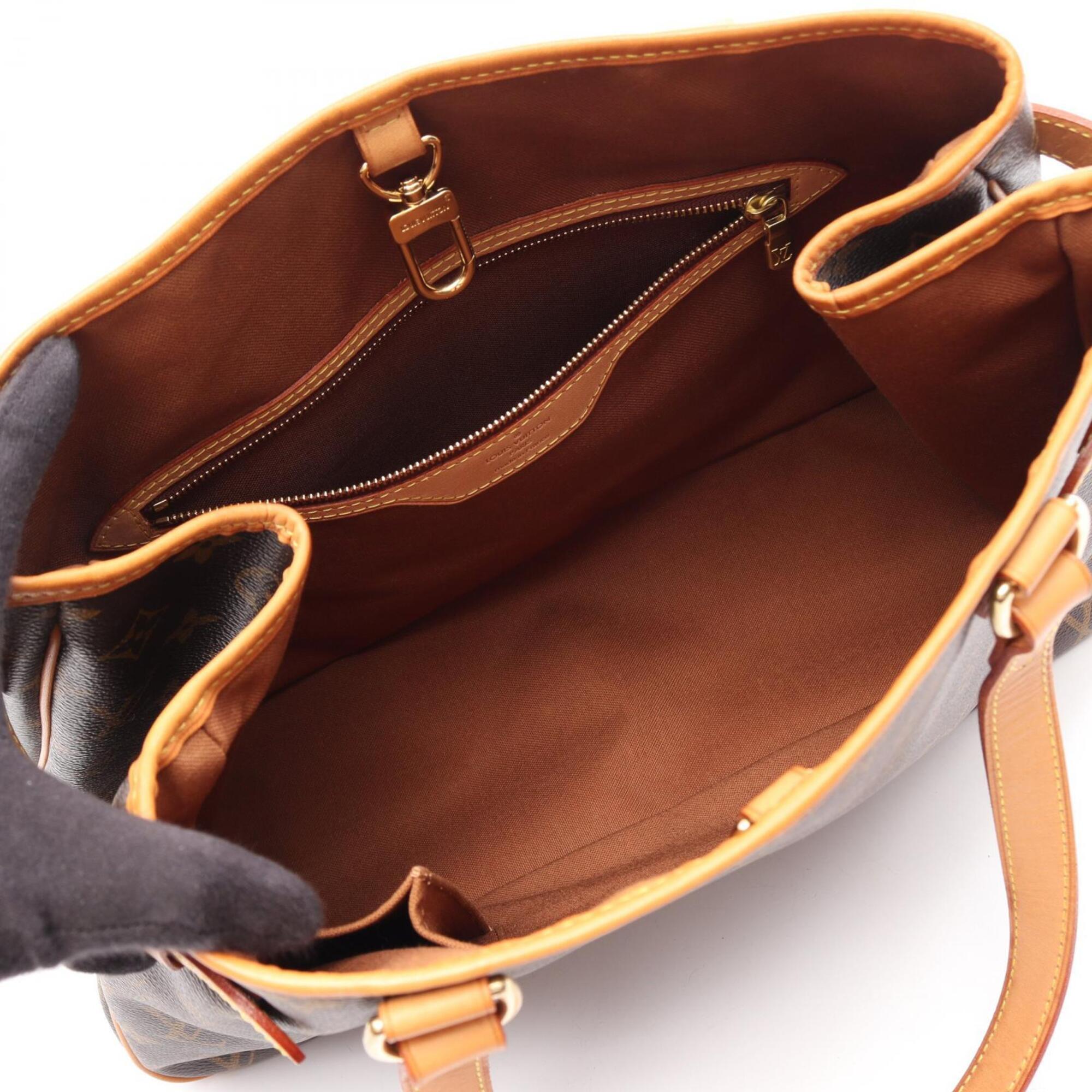 Louis Vuitton Brown Pvc Coated Canvas Leather Handbag Shoulder Bag (Pre-Owned)