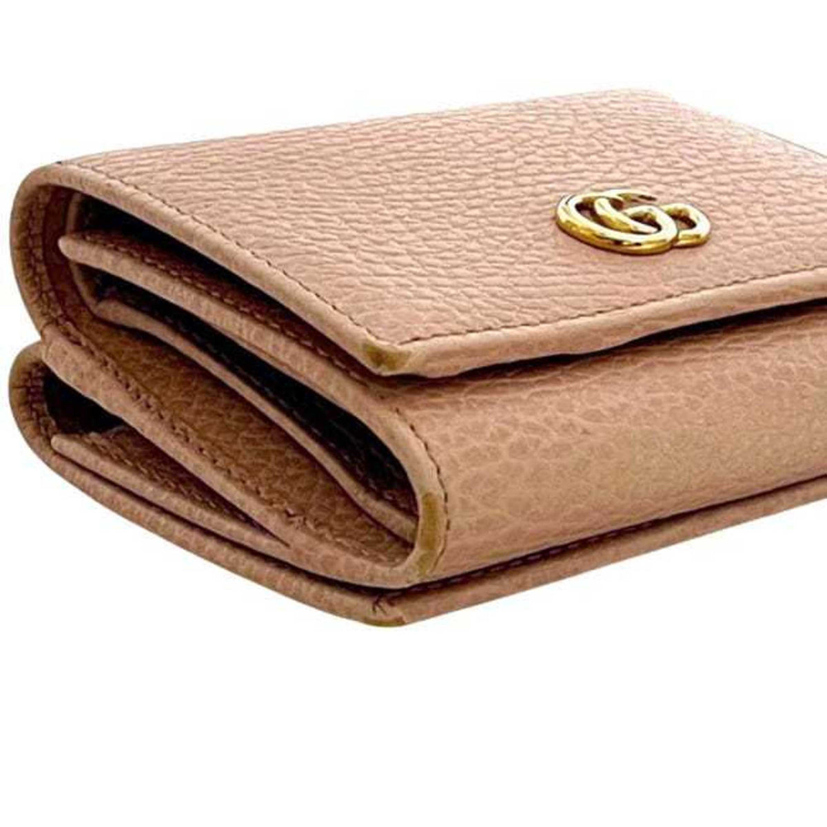 Gucci Pink Beige Leather Wallet (Tri-Fold) (Pre-Owned)