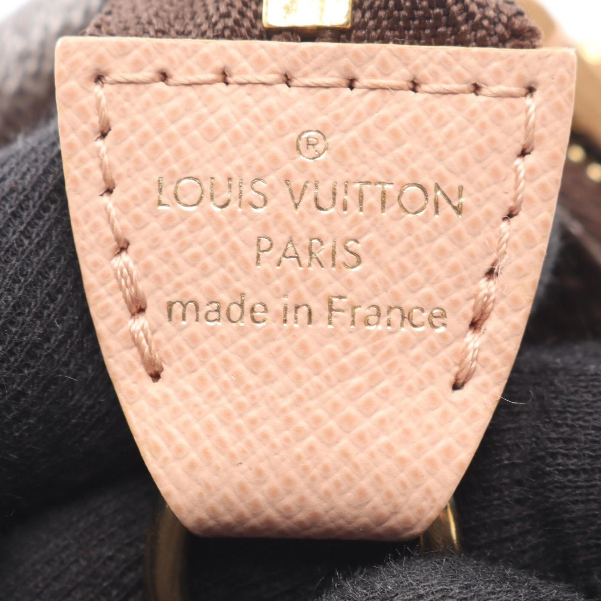 Louis Vuitton Brown Multi-Color Monogram Coated Canvas Leather Handbag Pochette (Pre-Owned)