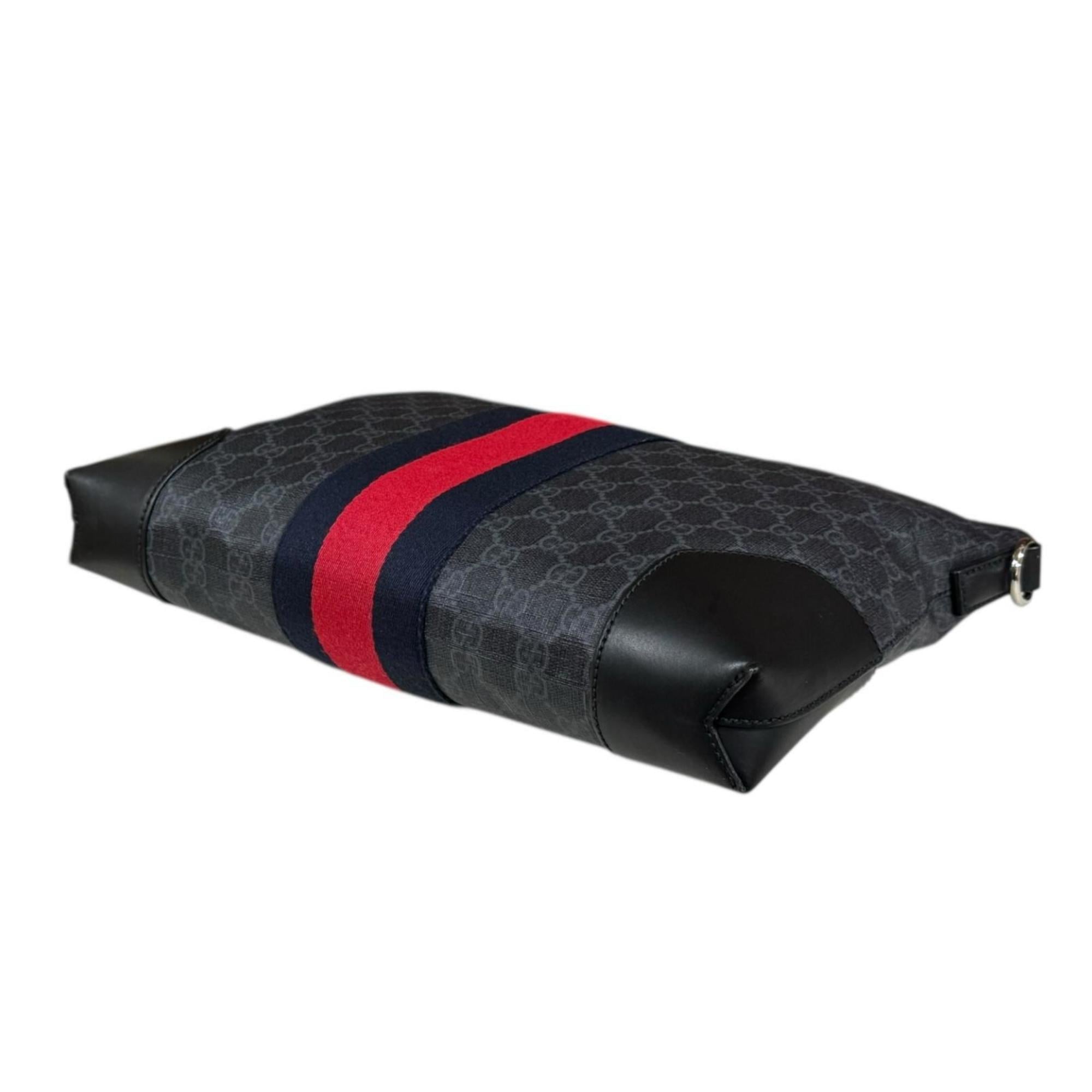 Gucci Sherry Line Black Gg Supreme Shoulder Bag (Pre-Owned)